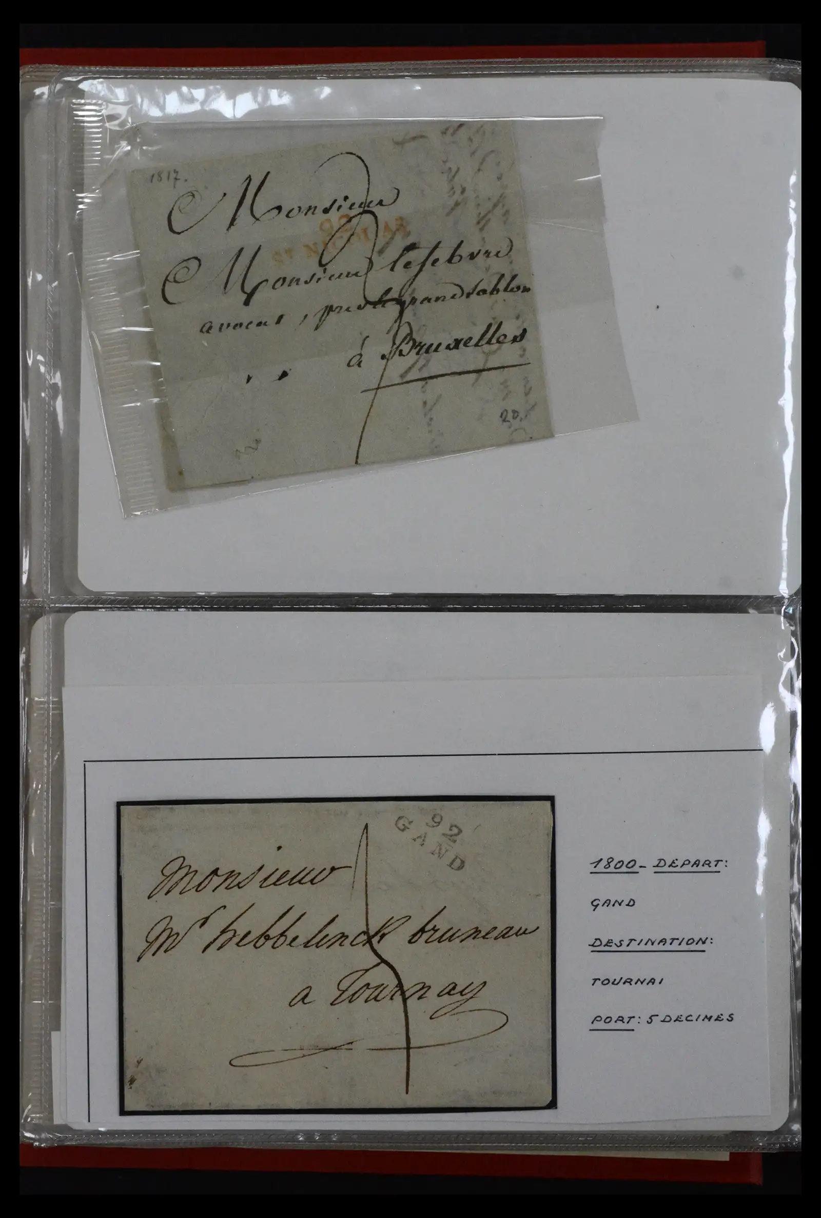 41927 0011 - Stamp collection 41927 Belgium/France pre-stamp covers 1712-1839!