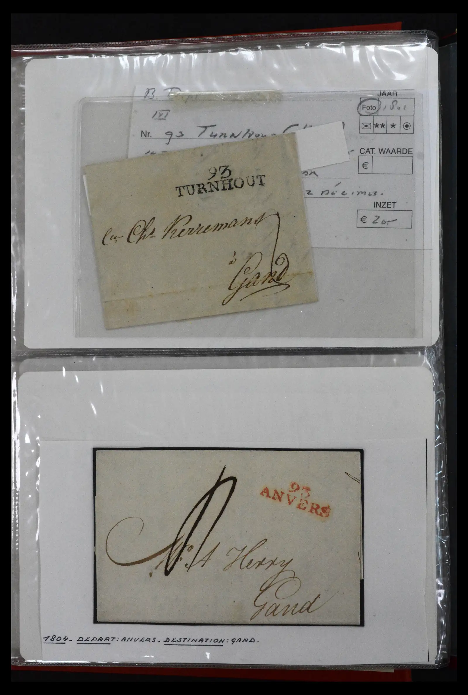 41927 0013 - Stamp collection 41927 Belgium/France pre-stamp covers 1712-1839!