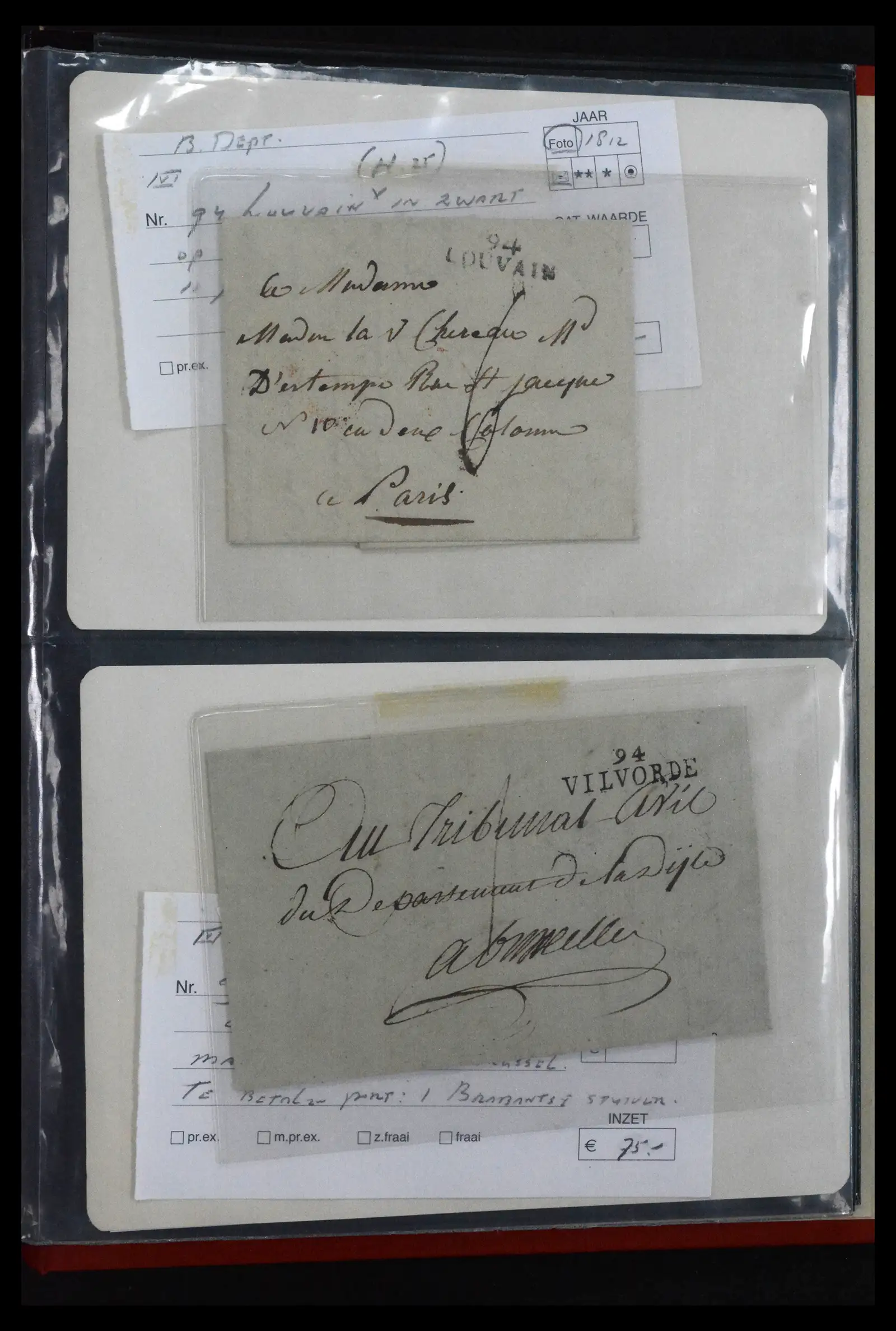 41927 0014 - Stamp collection 41927 Belgium/France pre-stamp covers 1712-1839!