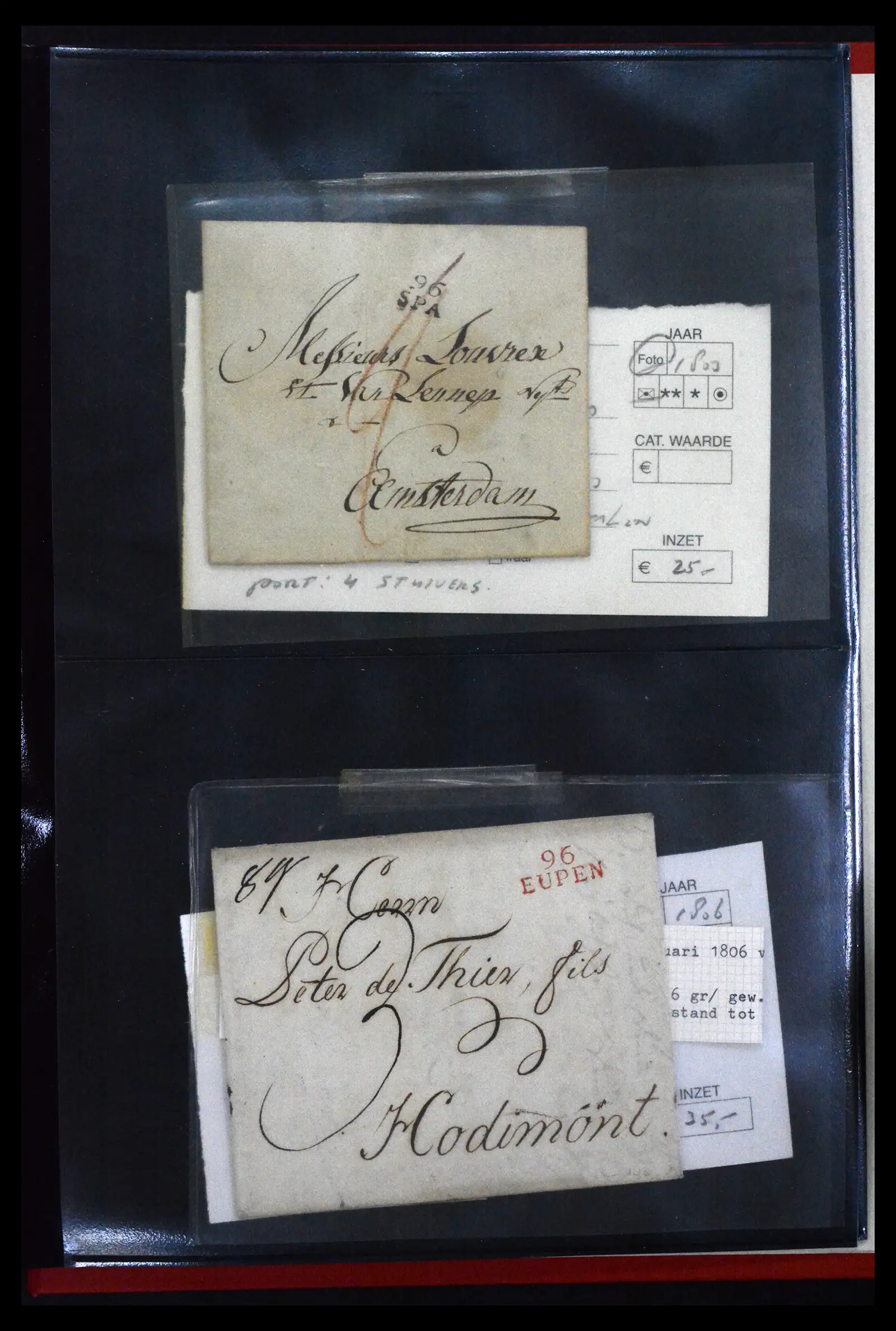 41927 0016 - Stamp collection 41927 Belgium/France pre-stamp covers 1712-1839!