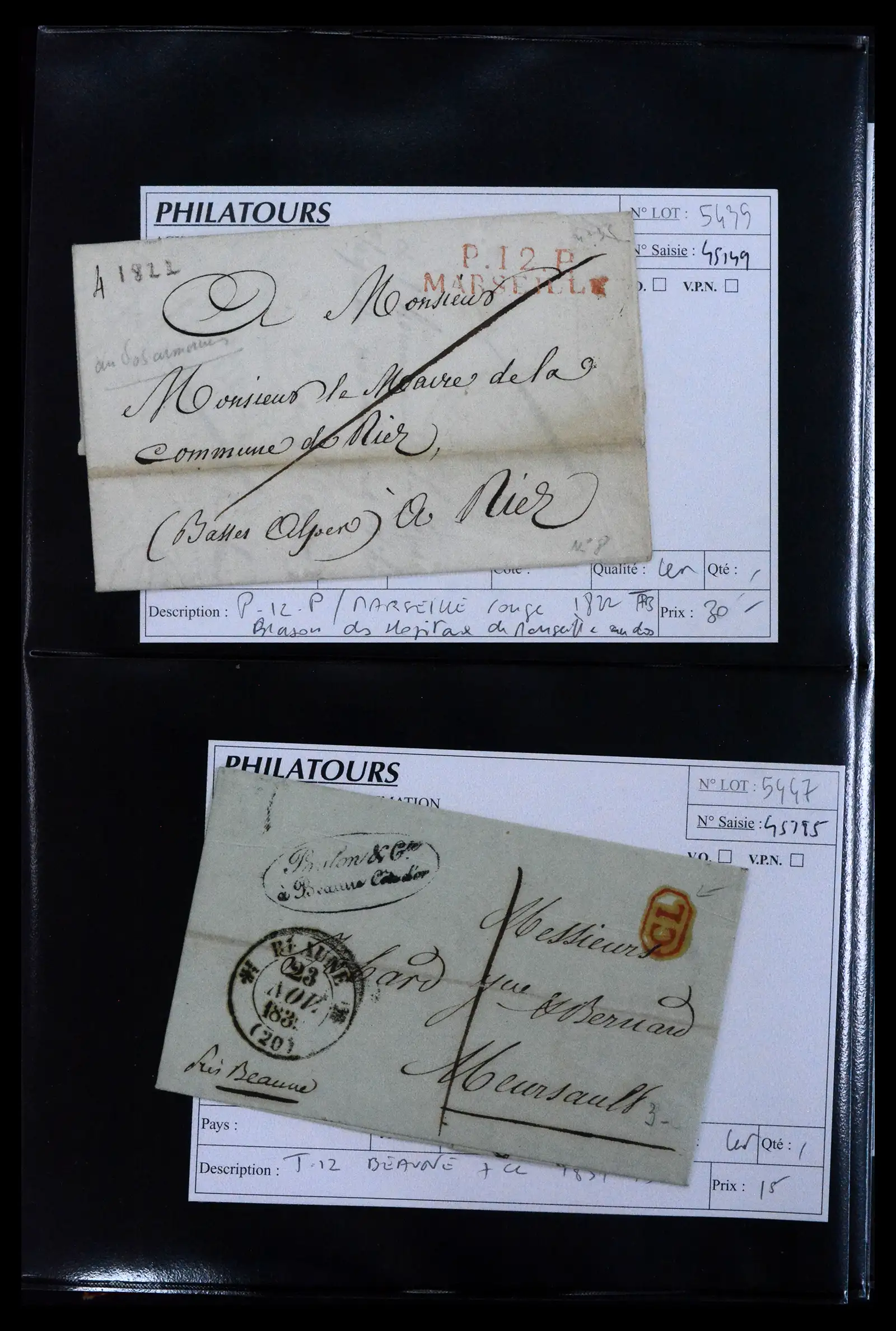 41927 0020 - Stamp collection 41927 Belgium/France pre-stamp covers 1712-1839!