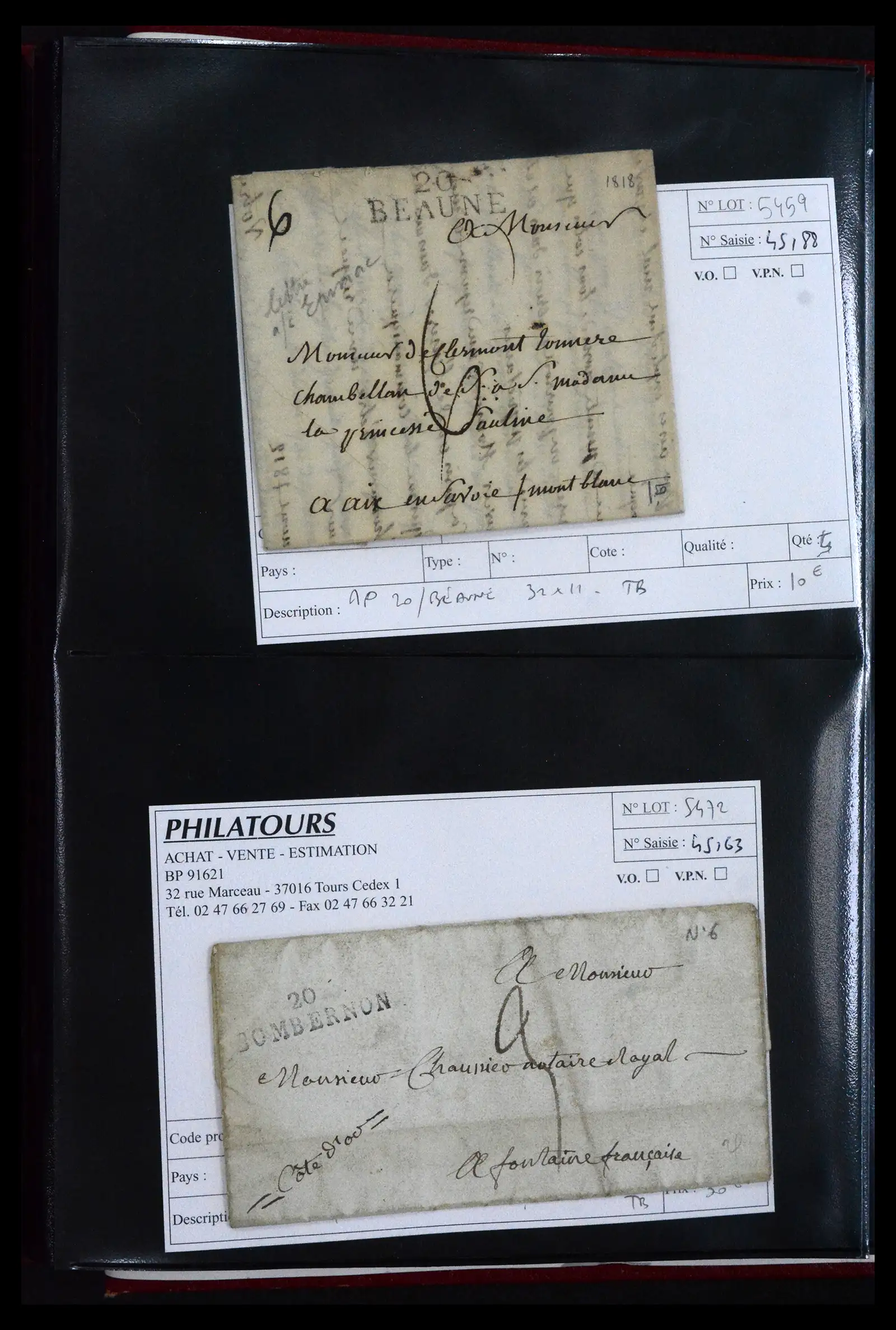 41927 0032 - Postzegelverzameling 41927 België/Frankrijk voorfilatelie 1712-1839.