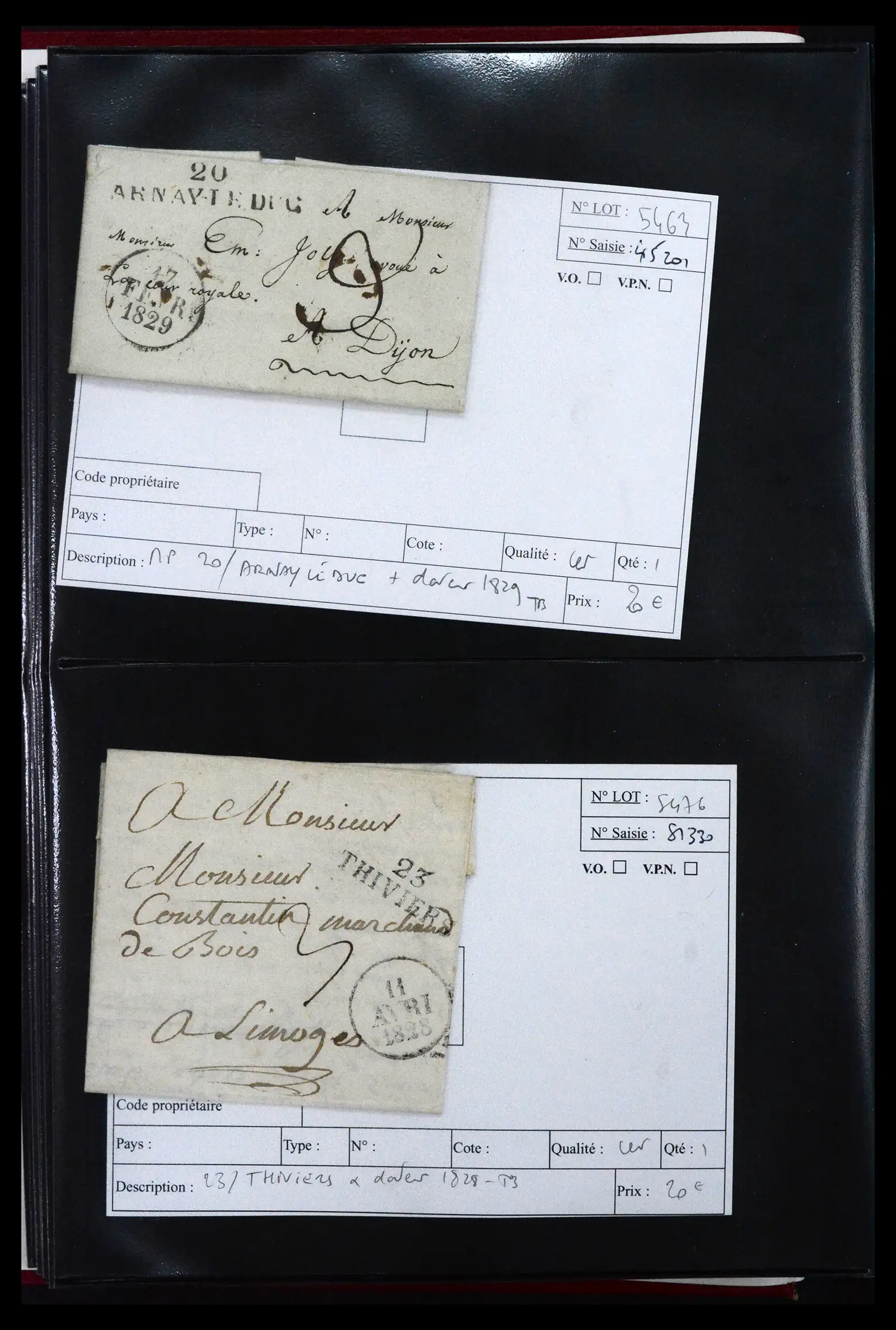41927 0033 - Postzegelverzameling 41927 België/Frankrijk voorfilatelie 1712-1839.