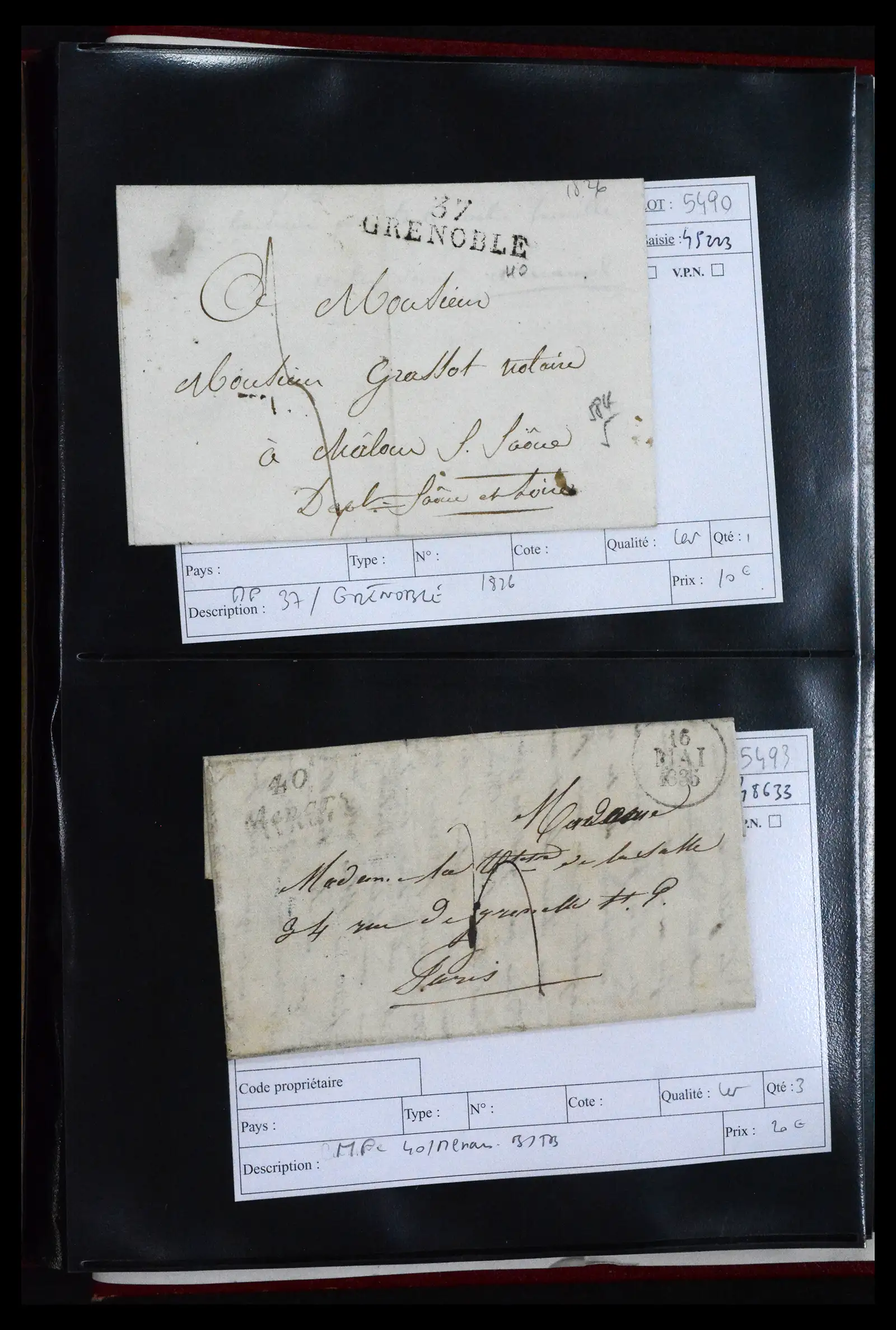 41927 0036 - Postzegelverzameling 41927 België/Frankrijk voorfilatelie 1712-1839.