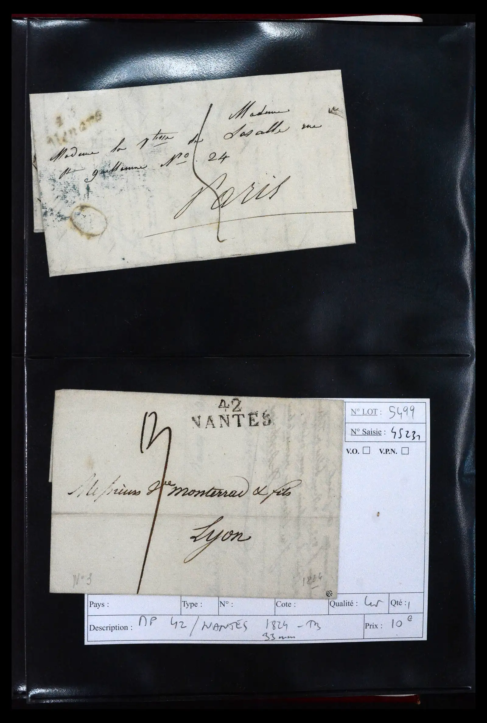 41927 0037 - Postzegelverzameling 41927 België/Frankrijk voorfilatelie 1712-1839.