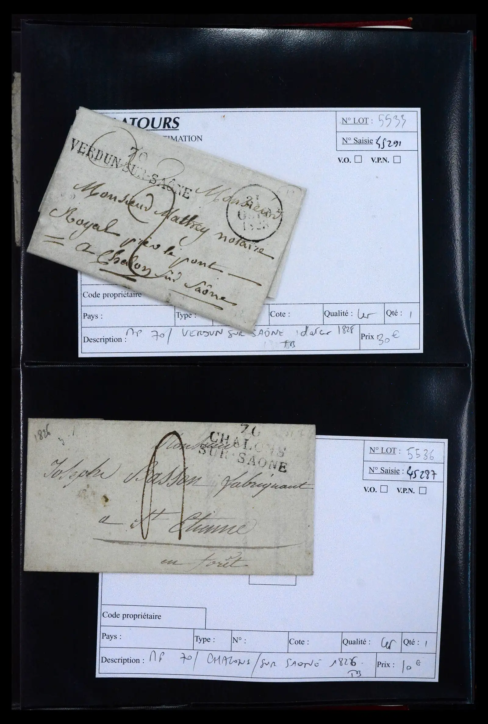 41927 0043 - Postzegelverzameling 41927 België/Frankrijk voorfilatelie 1712-1839.
