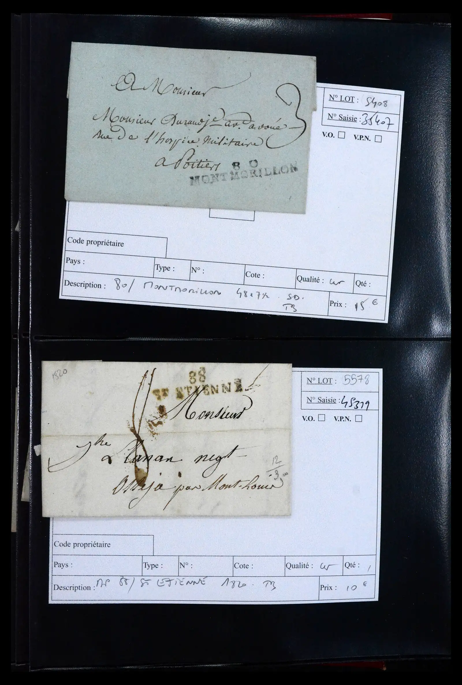 41927 0047 - Postzegelverzameling 41927 België/Frankrijk voorfilatelie 1712-1839.