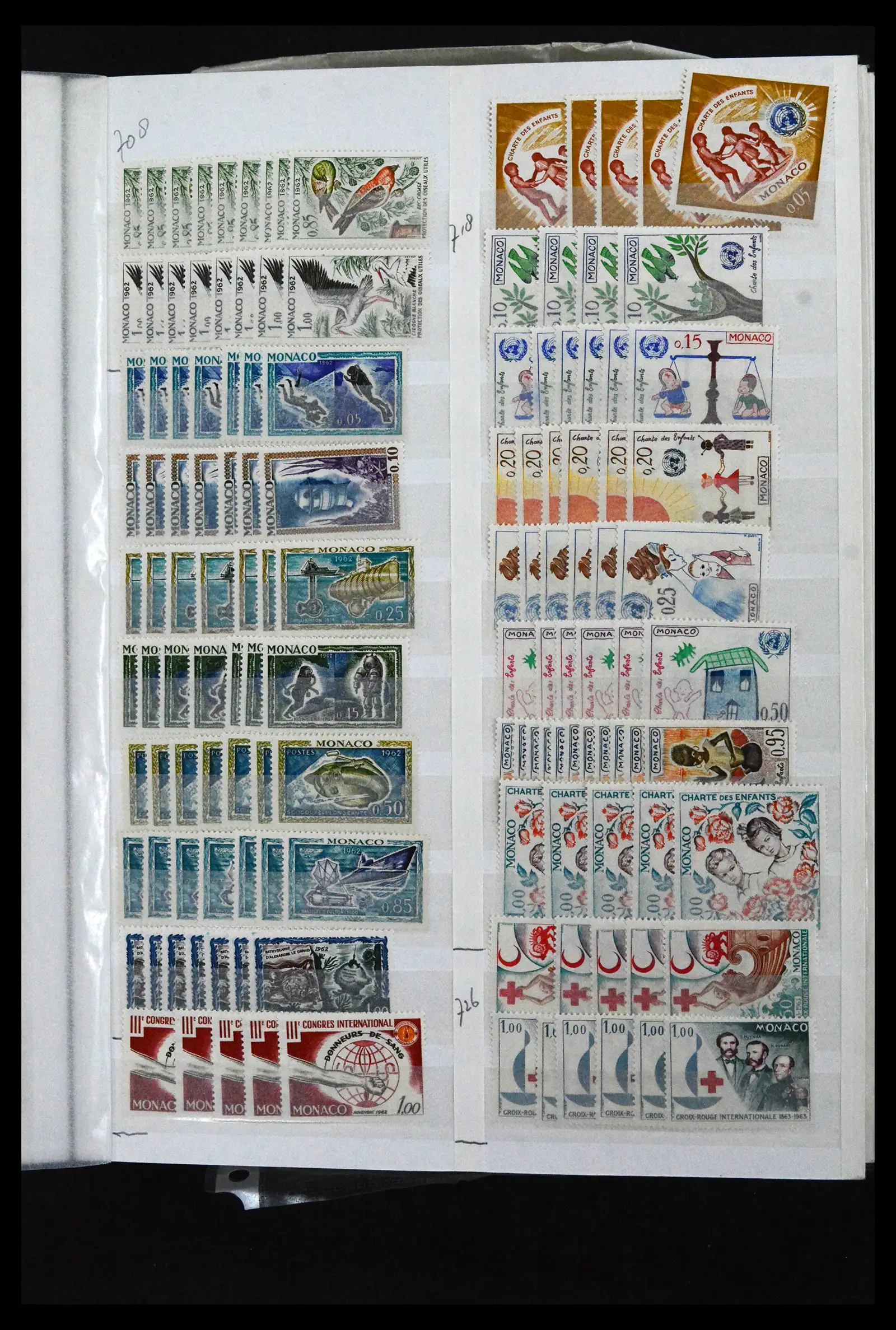 41936 0037 - Postzegelverzameling 41936 Monaco handelsvoorraad 1885-2012.