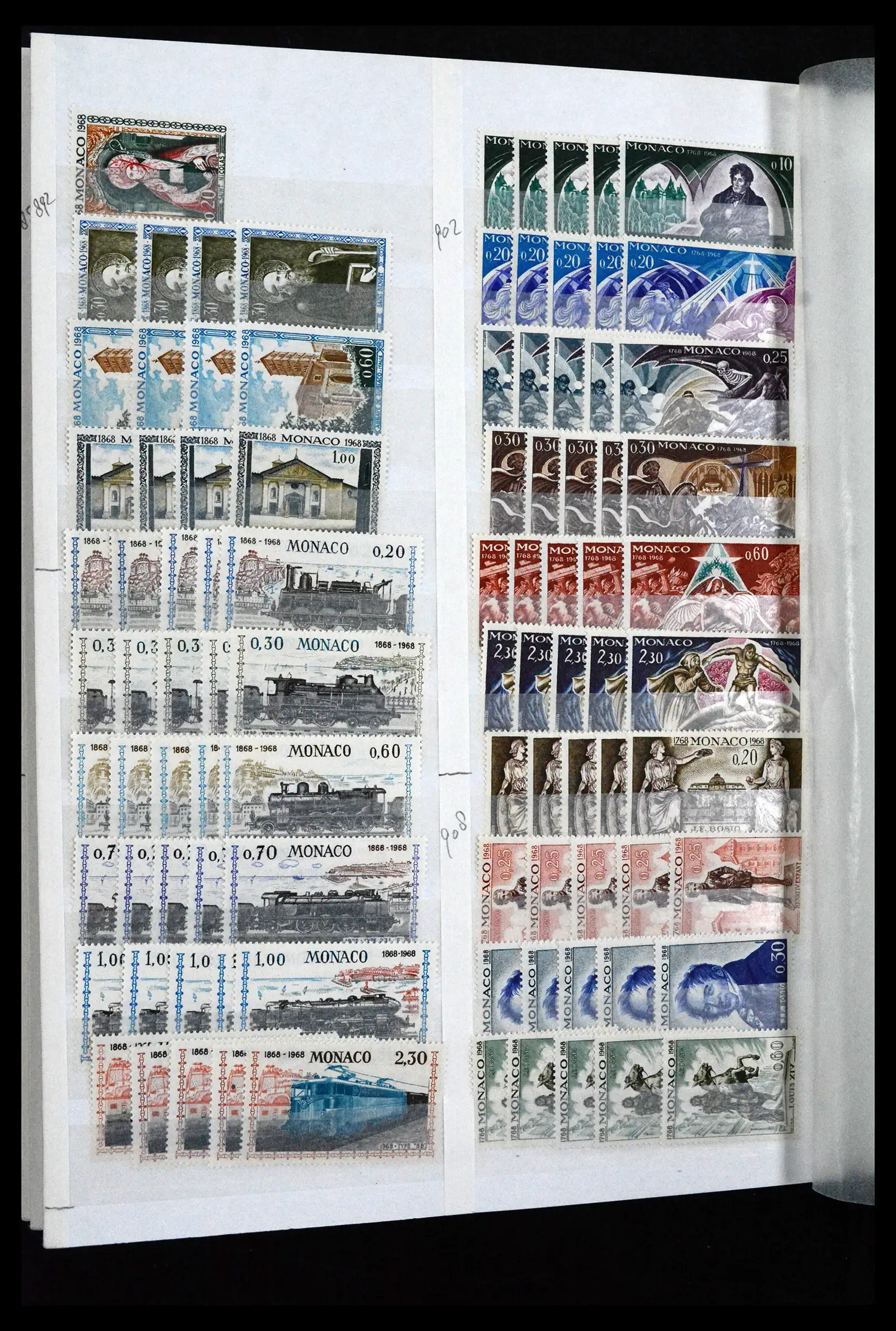 41936 0046 - Postzegelverzameling 41936 Monaco handelsvoorraad 1885-2012.