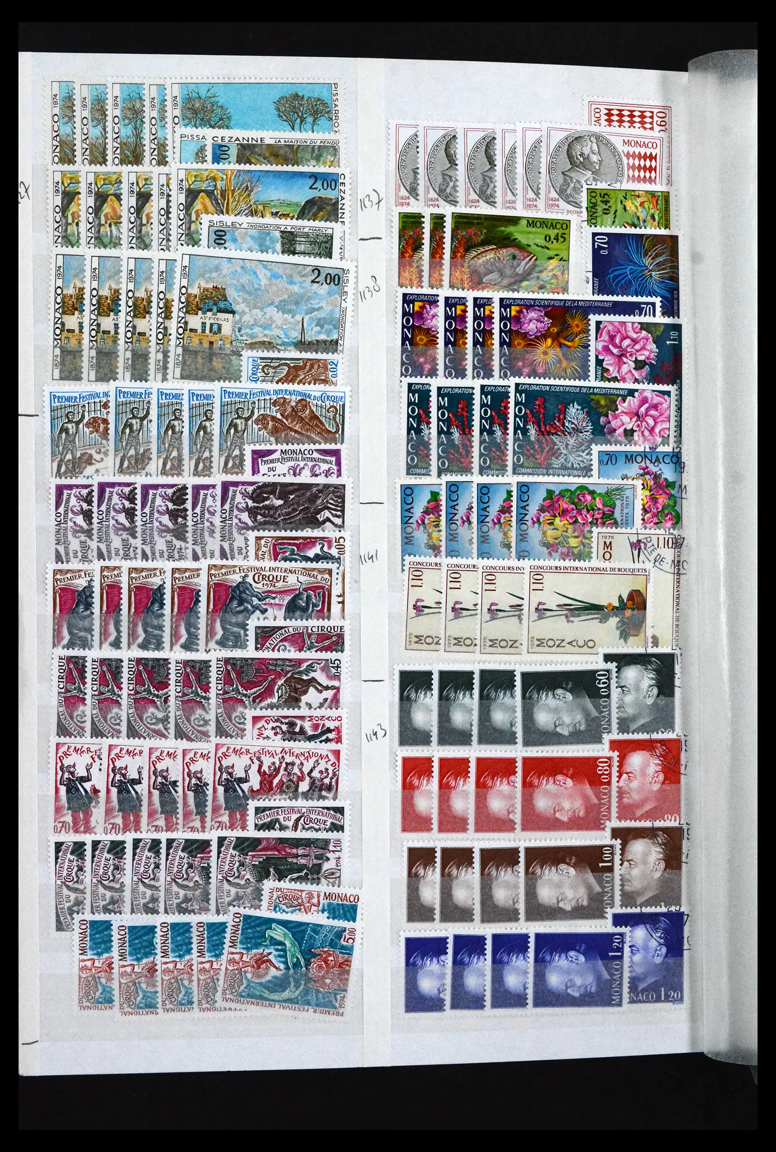 41936 0058 - Postzegelverzameling 41936 Monaco handelsvoorraad 1885-2012.