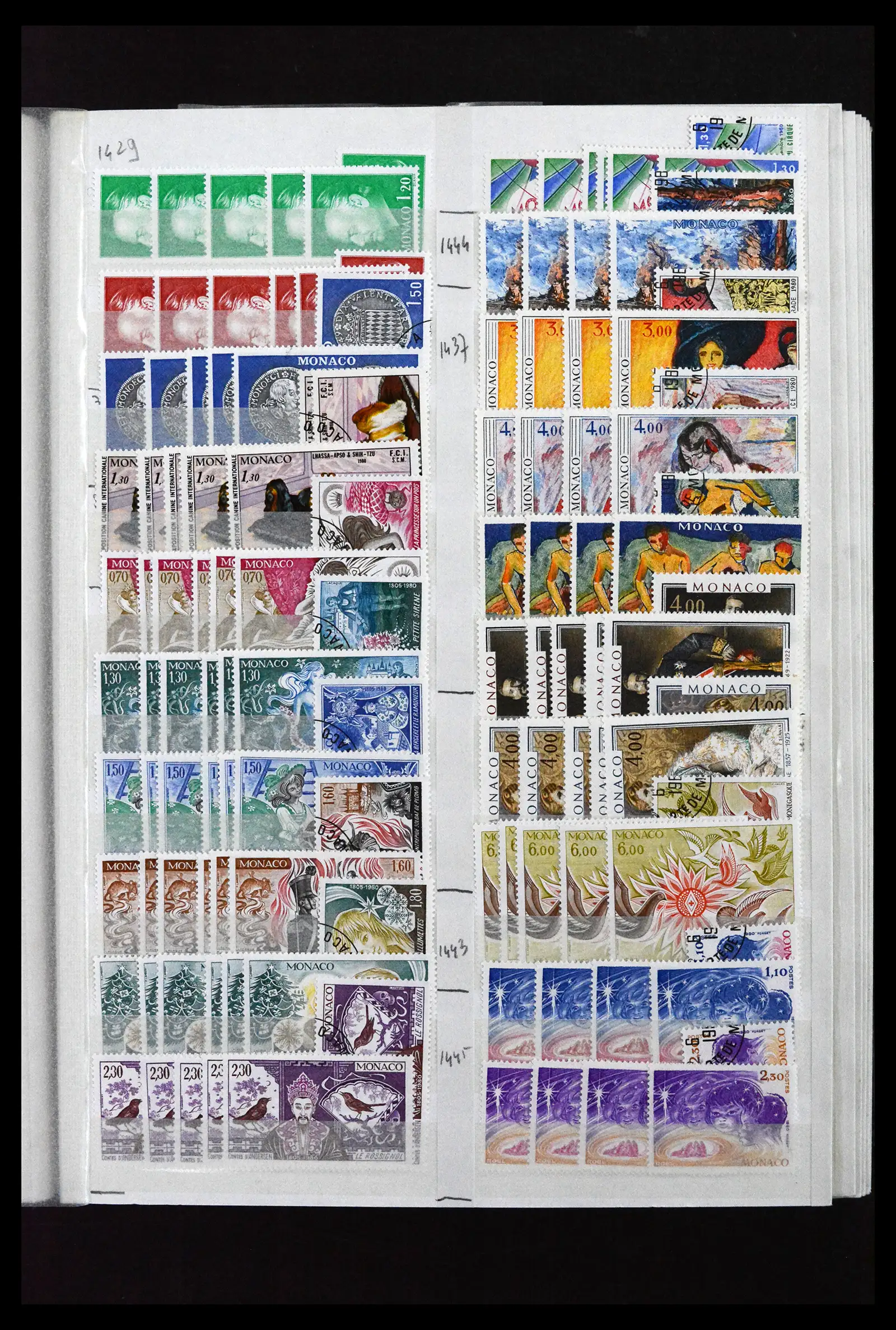 41936 0075 - Postzegelverzameling 41936 Monaco handelsvoorraad 1885-2012.