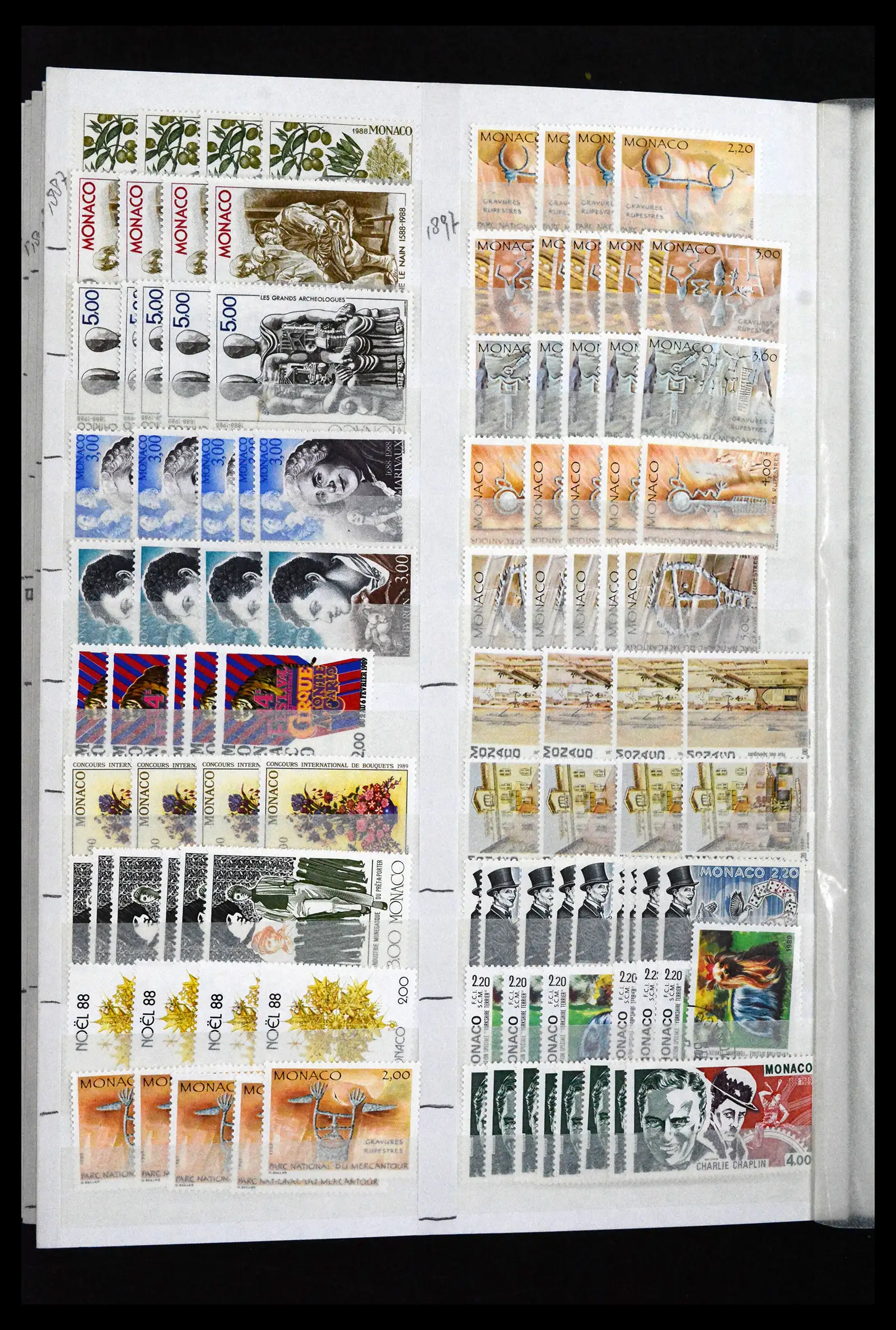 41936 0098 - Postzegelverzameling 41936 Monaco handelsvoorraad 1885-2012.