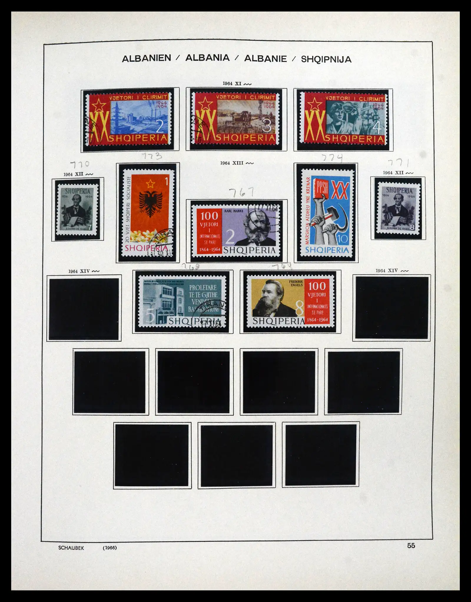 41937 0040 - Postzegelverzameling 41937 Albanië 1914-2005.