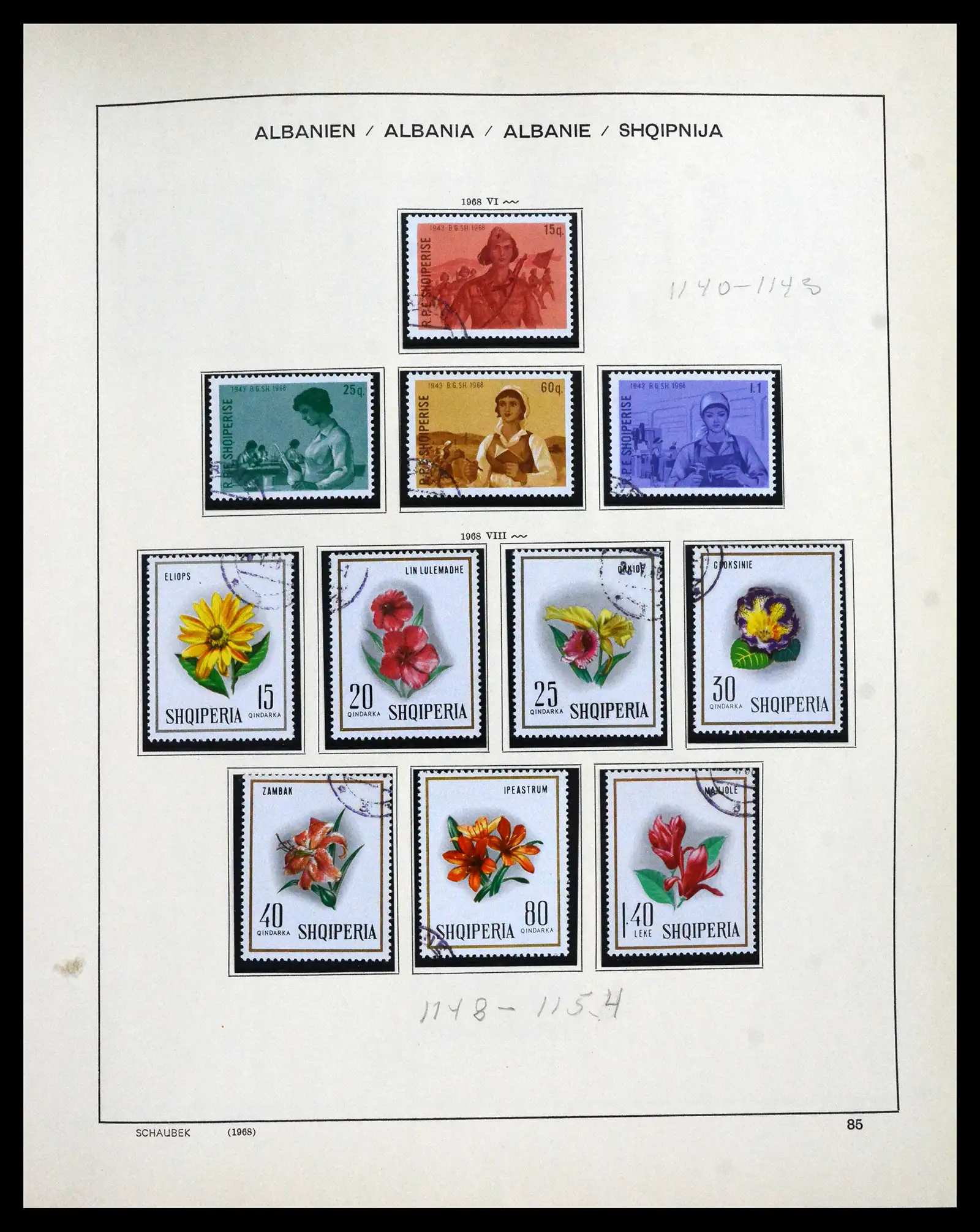 41937 0076 - Postzegelverzameling 41937 Albanië 1914-2005.