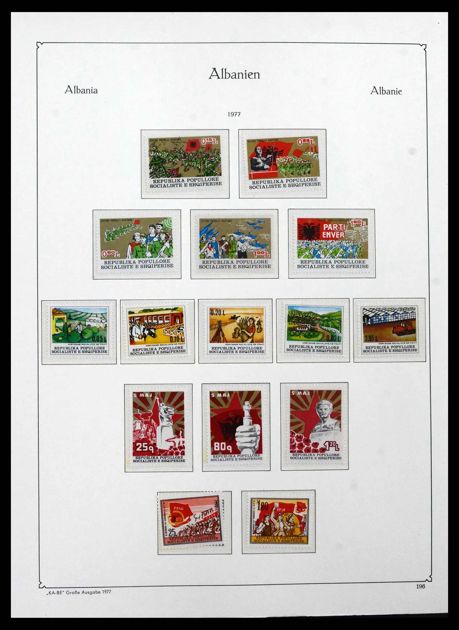 41938 0062 - Postzegelverzameling 41938 Albanië compleet 1971-1986.