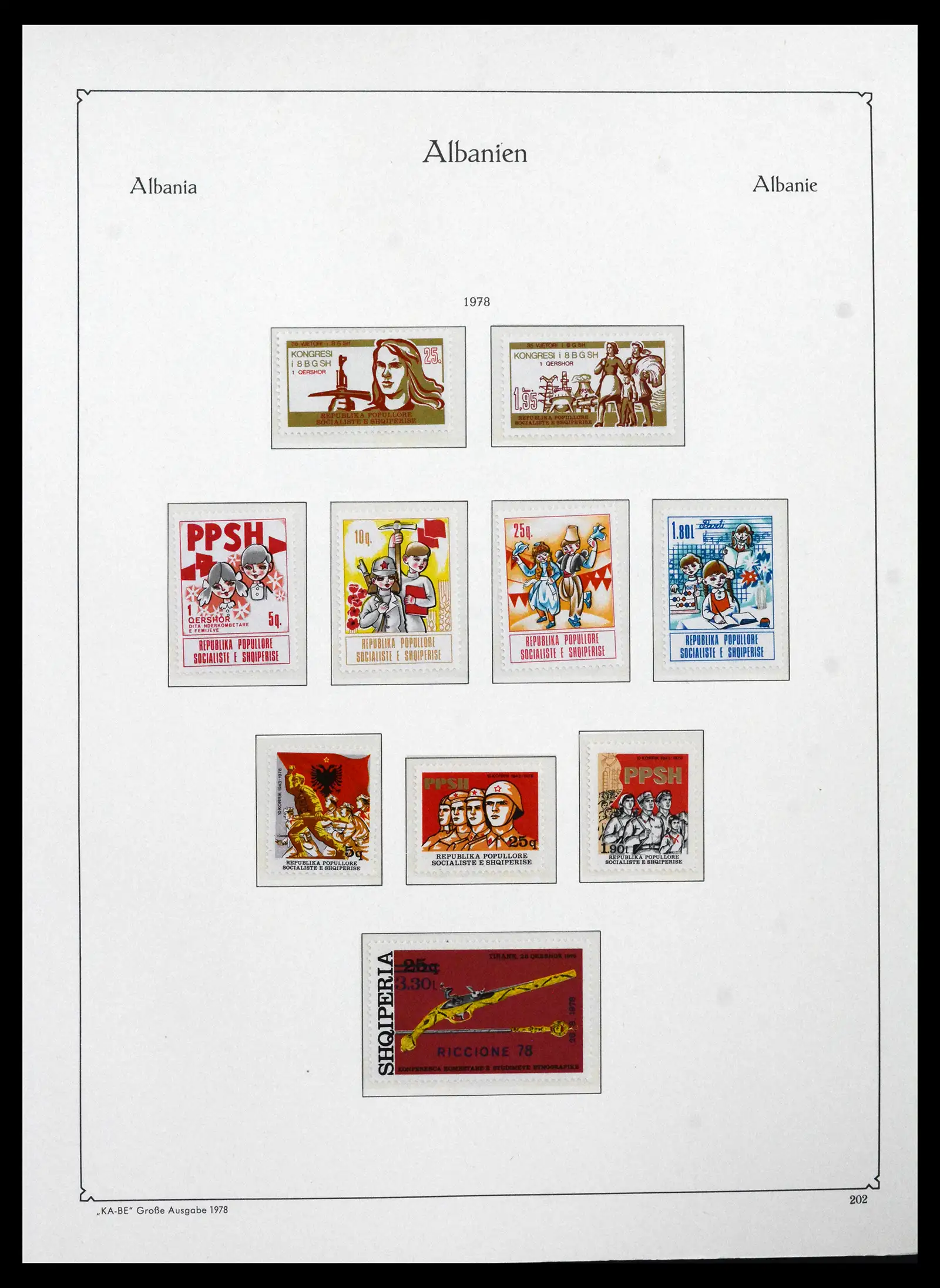 41938 0068 - Postzegelverzameling 41938 Albanië compleet 1971-1986.