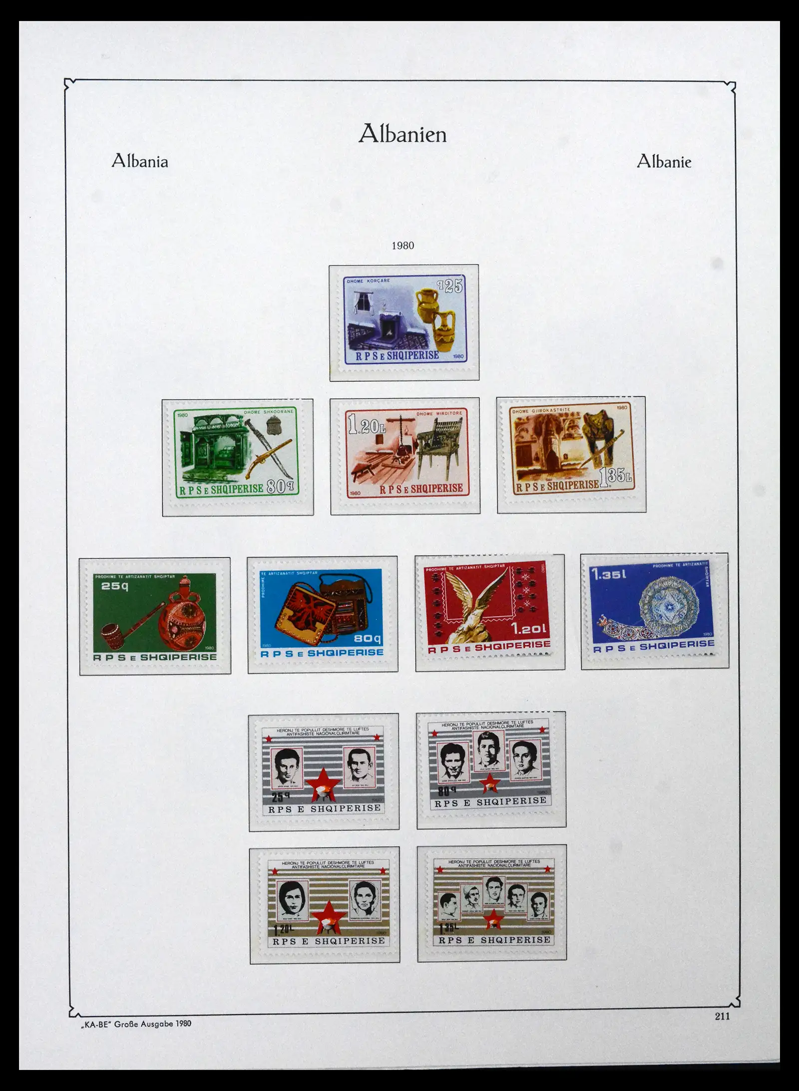 41938 0077 - Postzegelverzameling 41938 Albanië compleet 1971-1986.