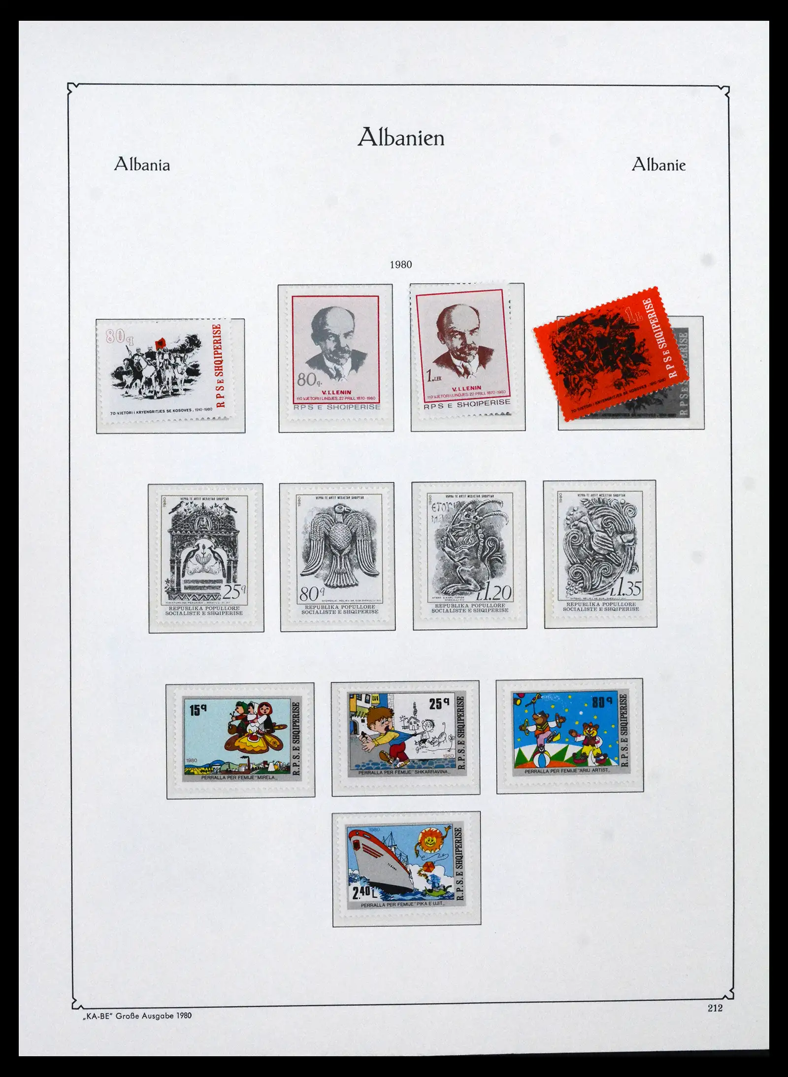 41938 0078 - Postzegelverzameling 41938 Albanië compleet 1971-1986.
