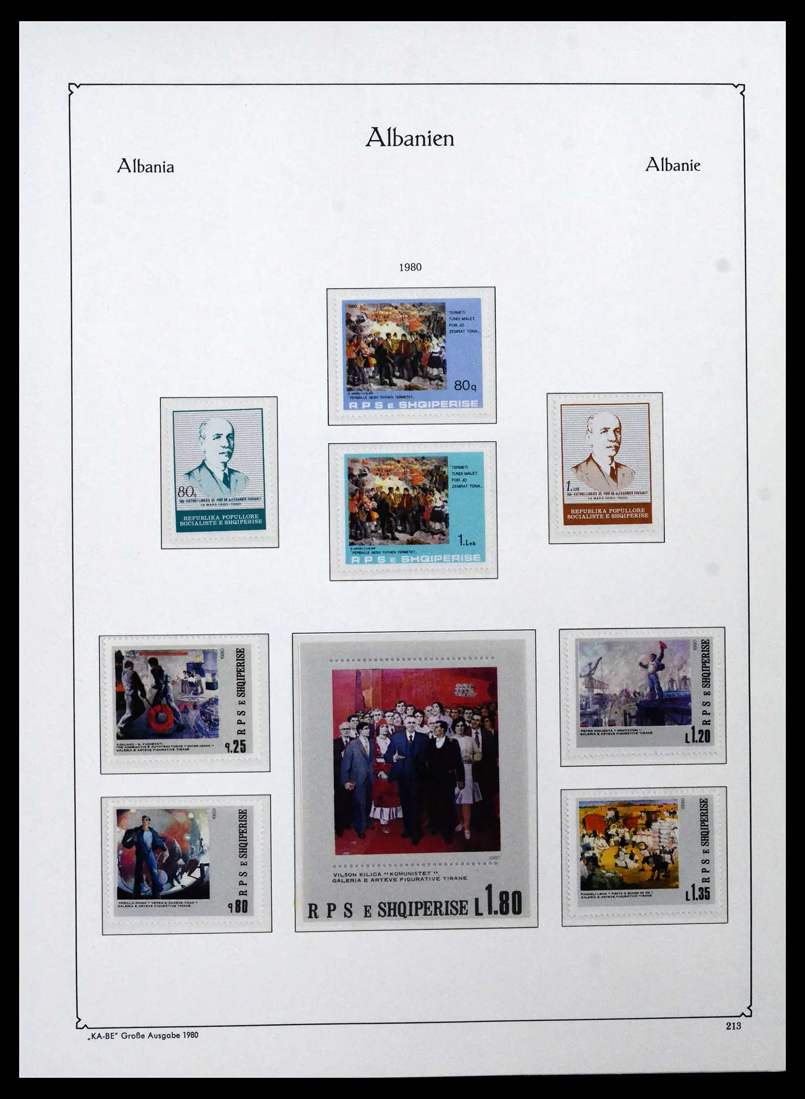 41938 0079 - Postzegelverzameling 41938 Albanië compleet 1971-1986.