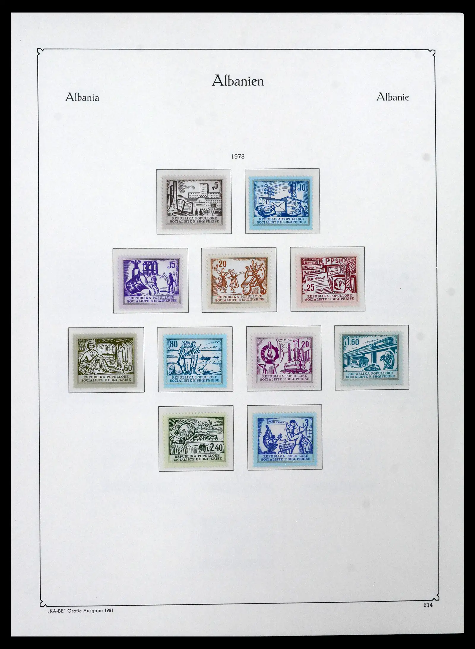 41938 0081 - Postzegelverzameling 41938 Albanië compleet 1971-1986.