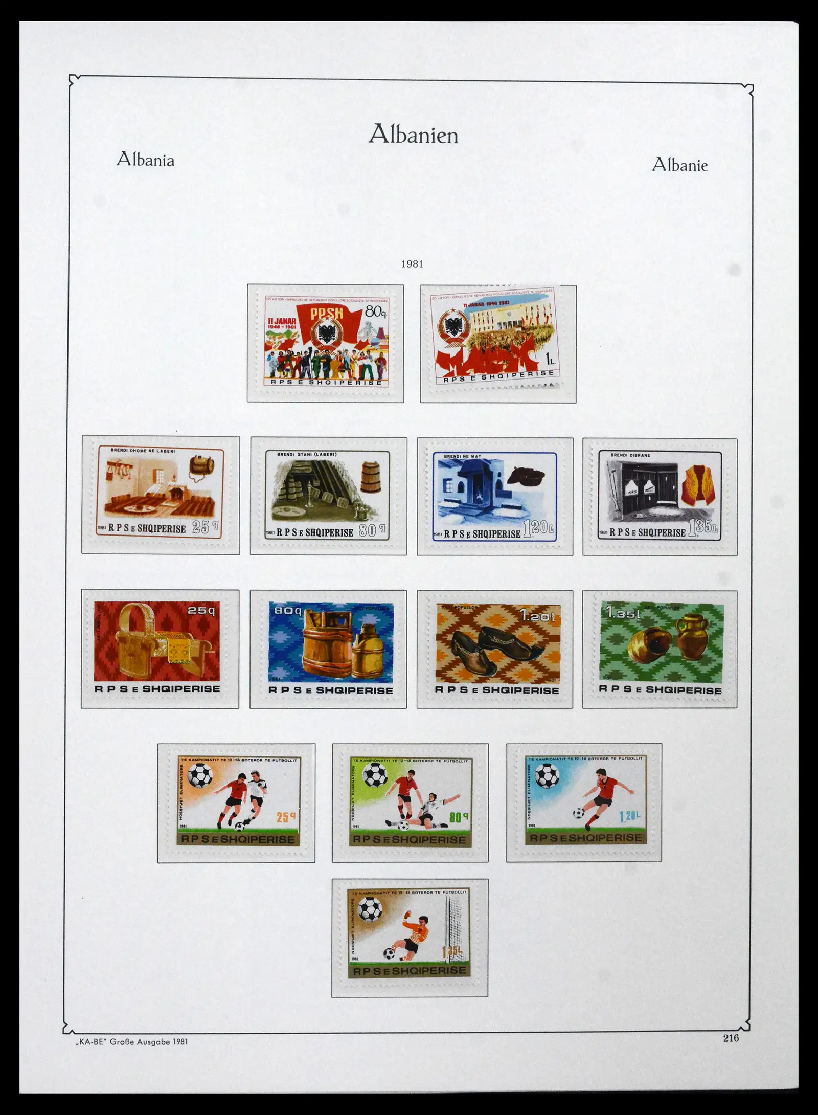 41938 0082 - Postzegelverzameling 41938 Albanië compleet 1971-1986.