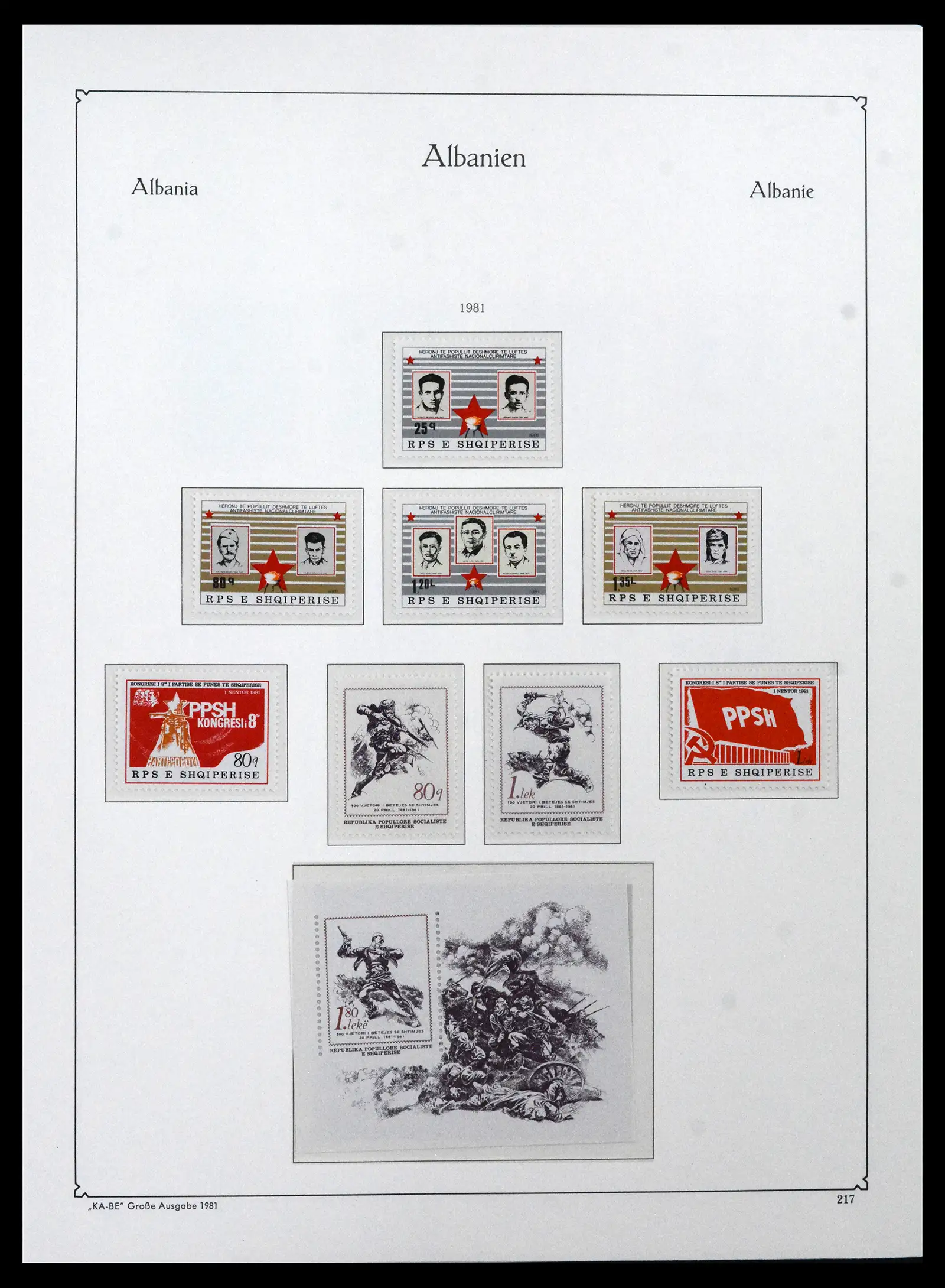 41938 0083 - Postzegelverzameling 41938 Albanië compleet 1971-1986.