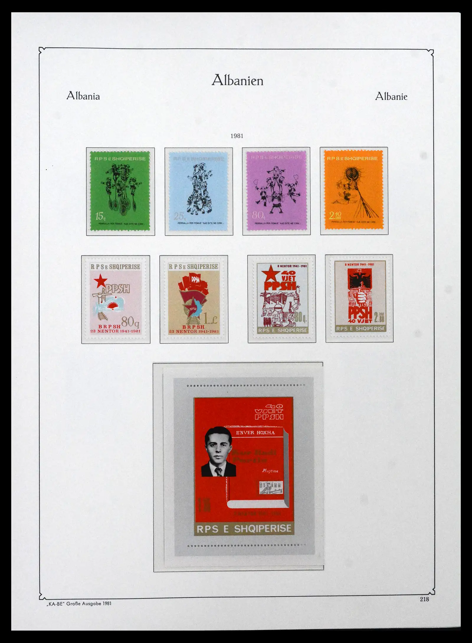 41938 0084 - Postzegelverzameling 41938 Albanië compleet 1971-1986.