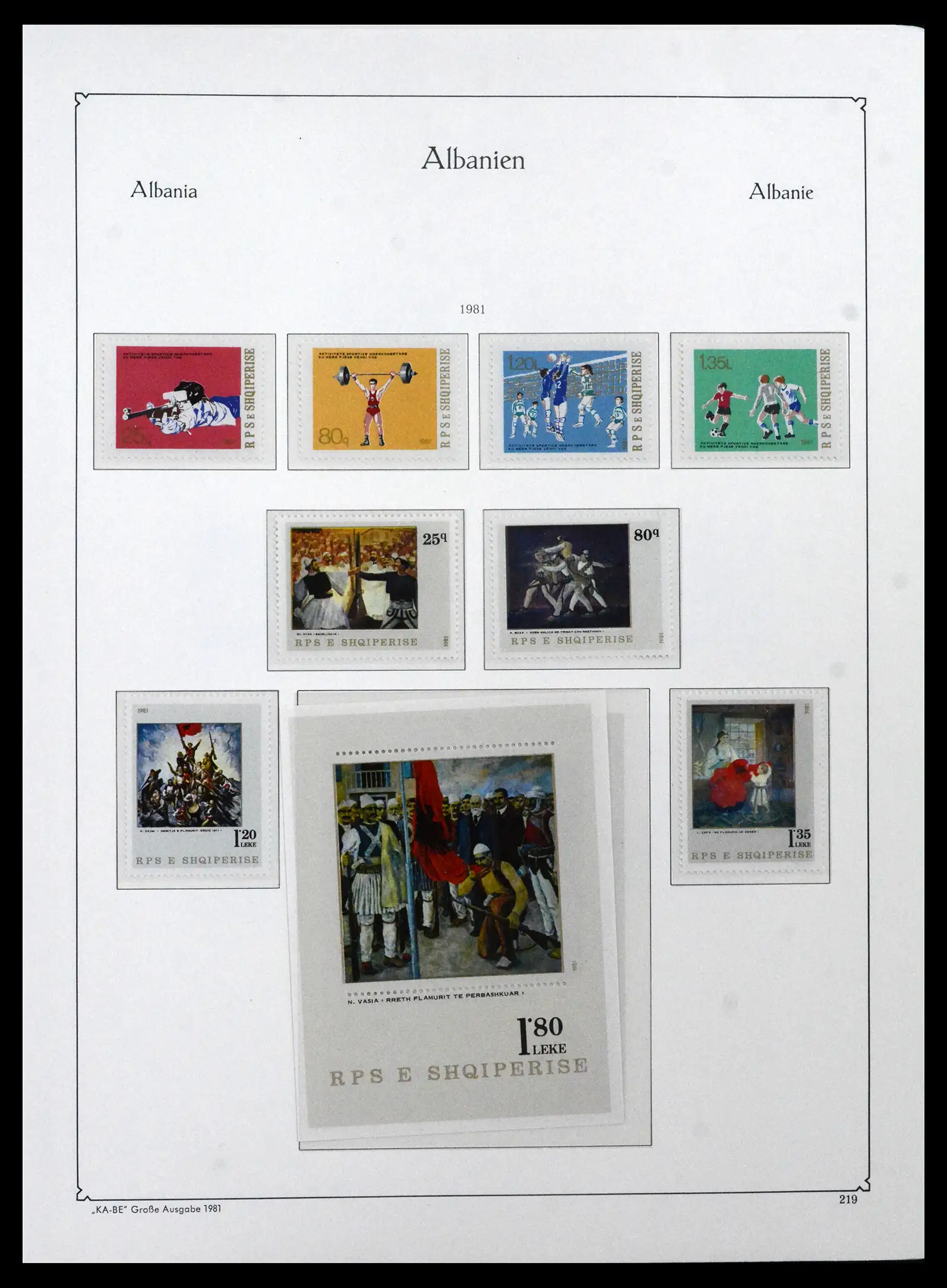 41938 0085 - Postzegelverzameling 41938 Albanië compleet 1971-1986.