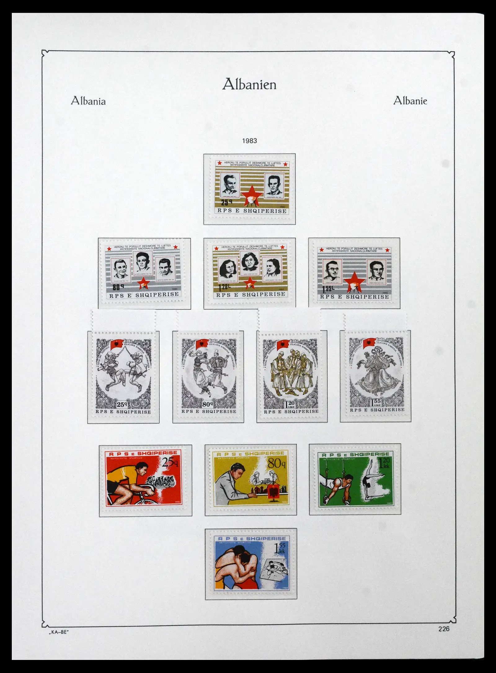 41938 0092 - Postzegelverzameling 41938 Albanië compleet 1971-1986.