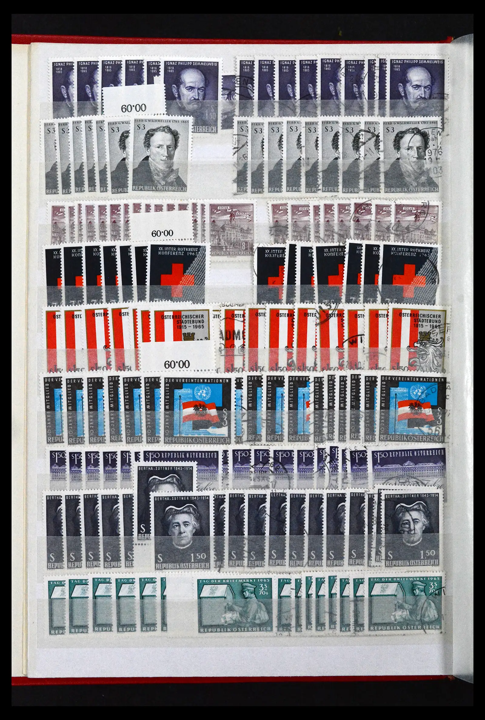 41939 0002 - Stamp collection 41939 Austria stock 1965-2001.