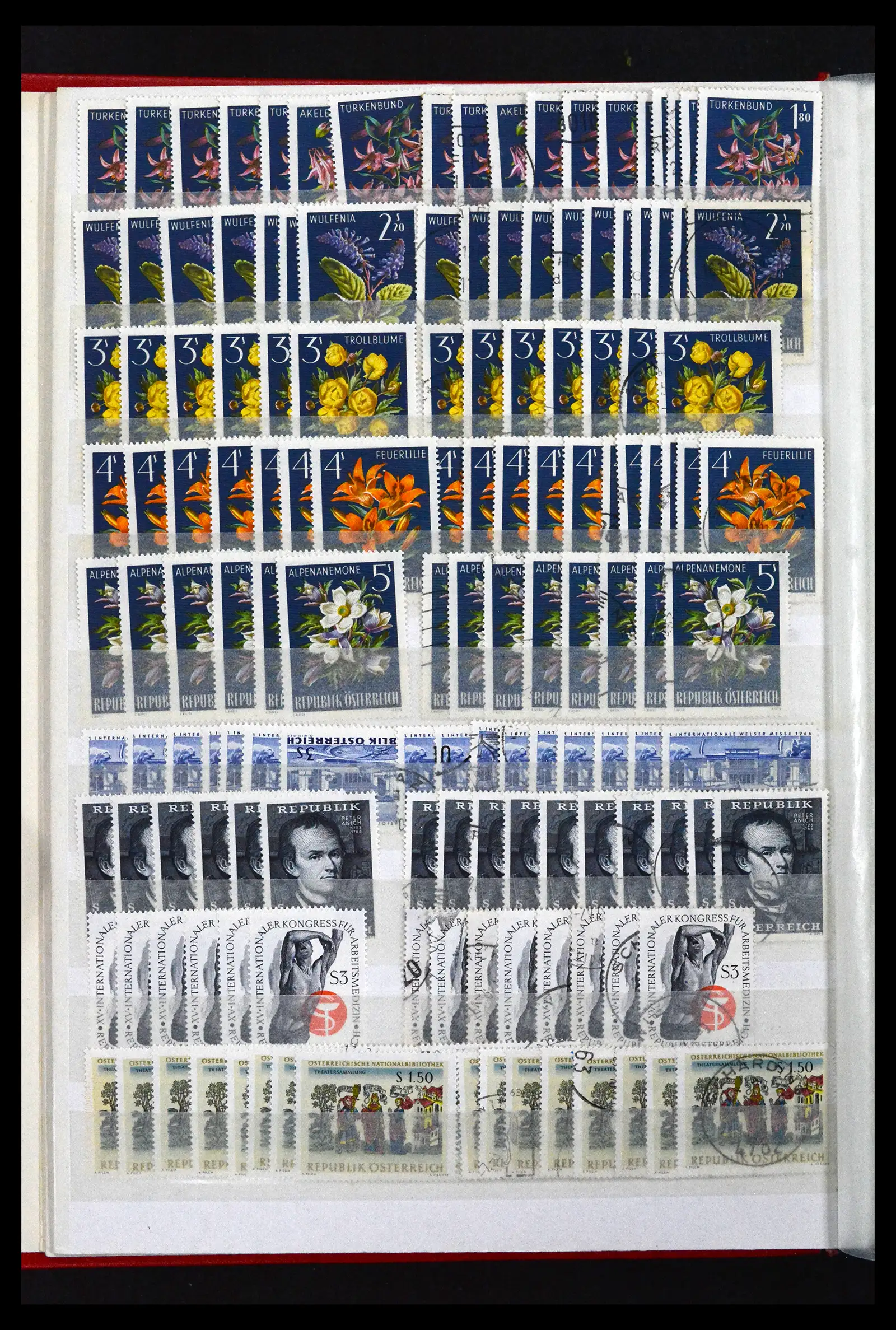 41939 0004 - Stamp collection 41939 Austria stock 1965-2001.