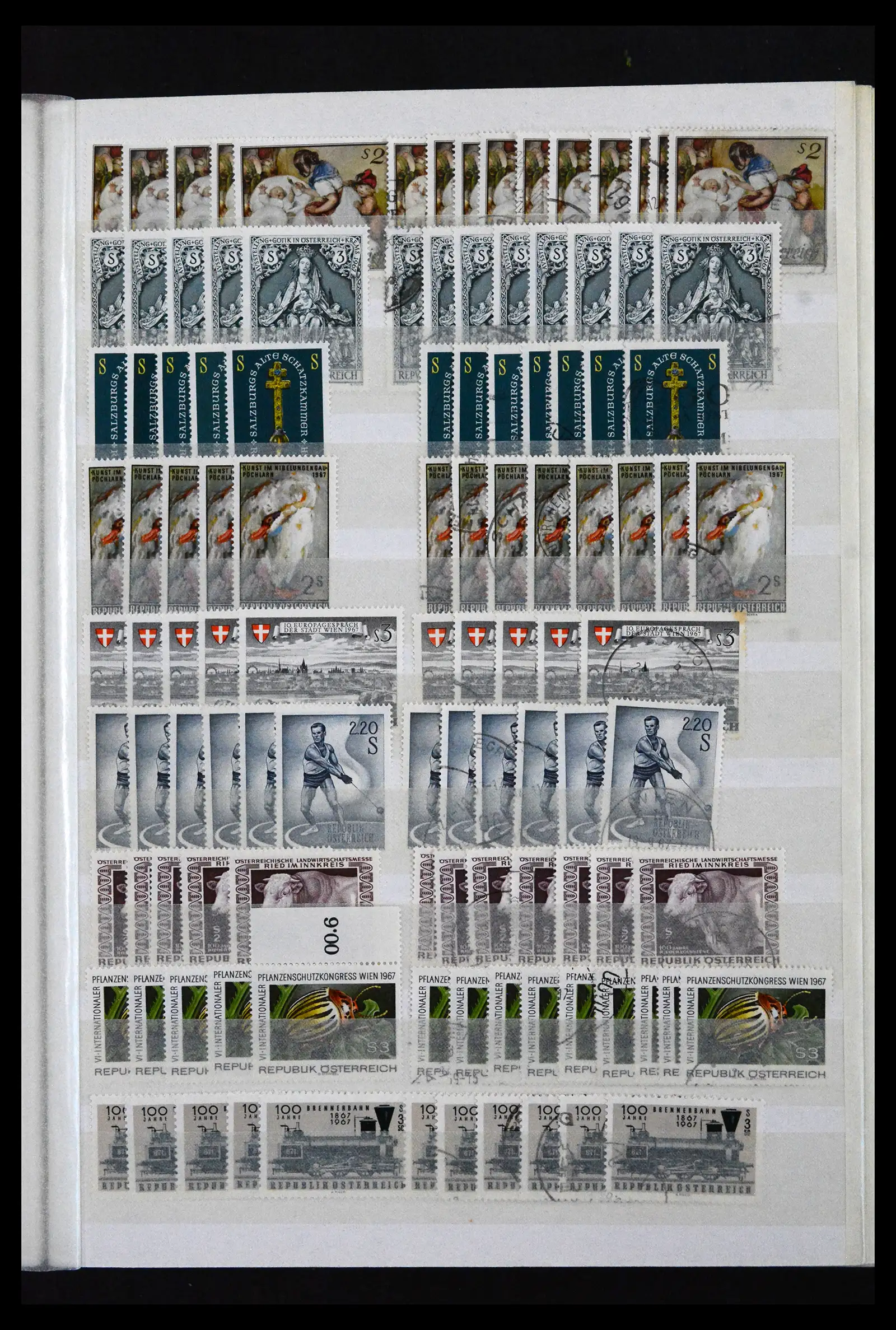 41939 0007 - Stamp collection 41939 Austria stock 1965-2001.
