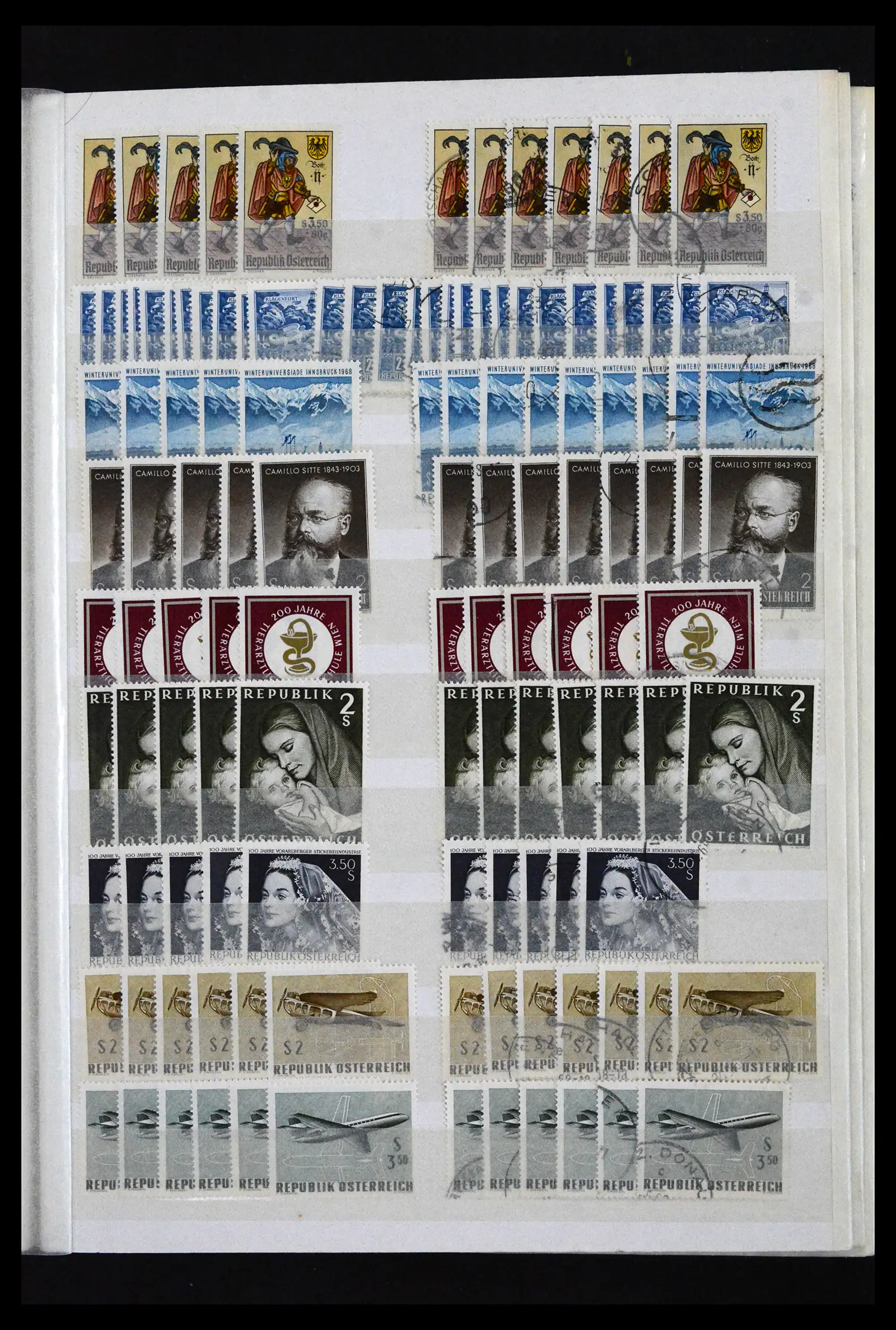41939 0009 - Stamp collection 41939 Austria stock 1965-2001.