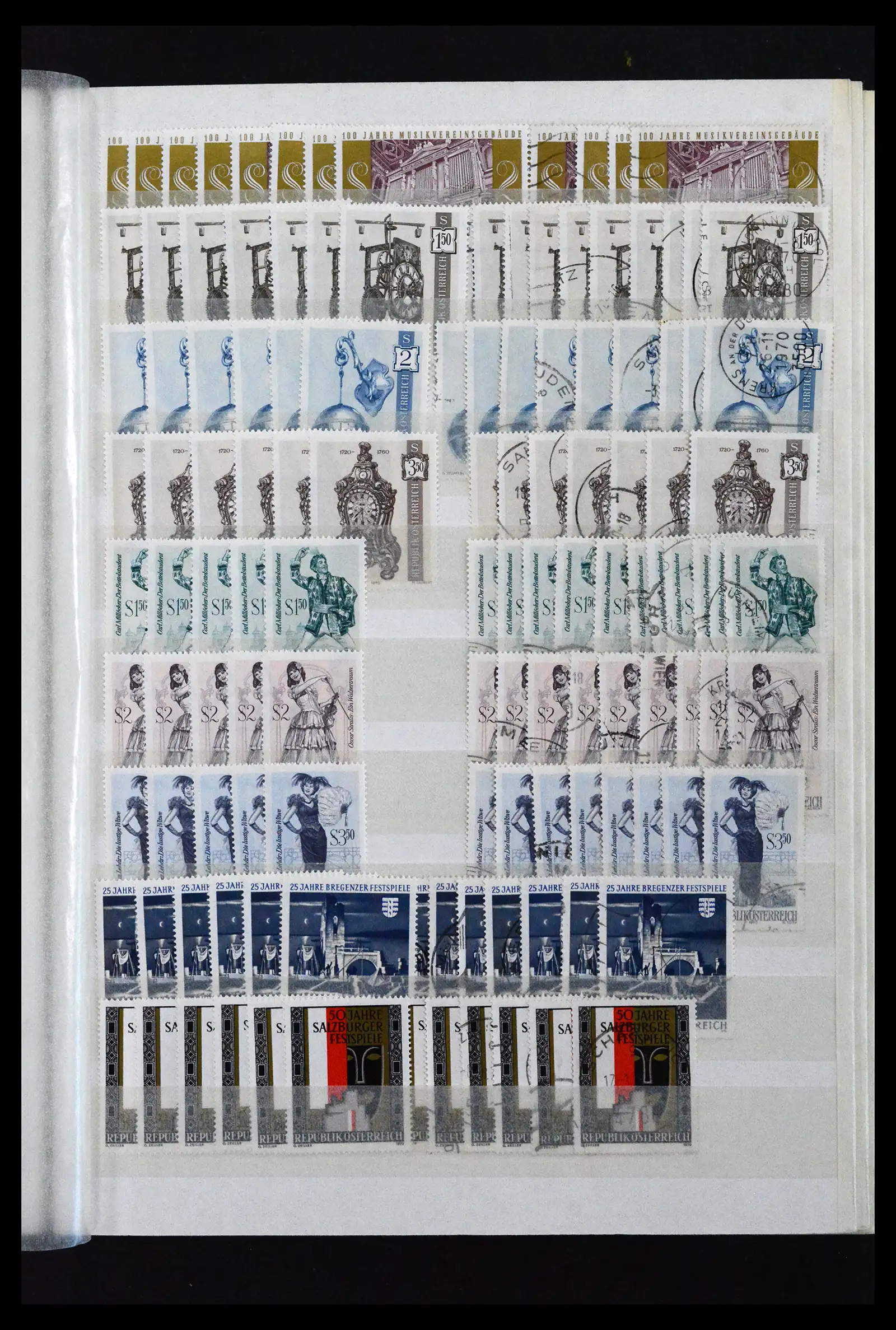 41939 0017 - Stamp collection 41939 Austria stock 1965-2001.
