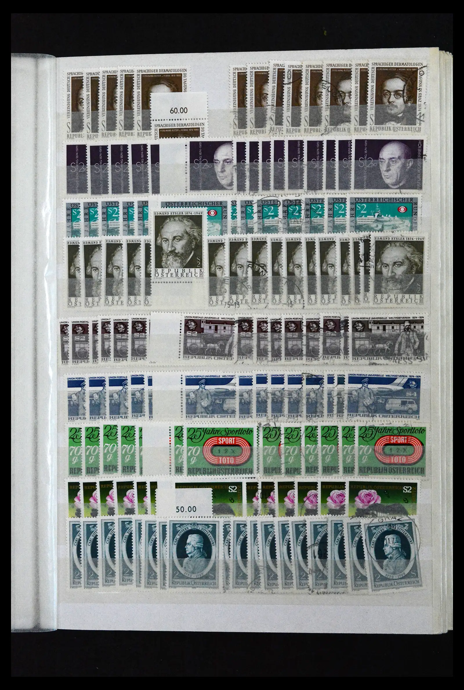 41939 0031 - Postzegelverzameling 41939 Oostenrijk voorraad 1965-2001.