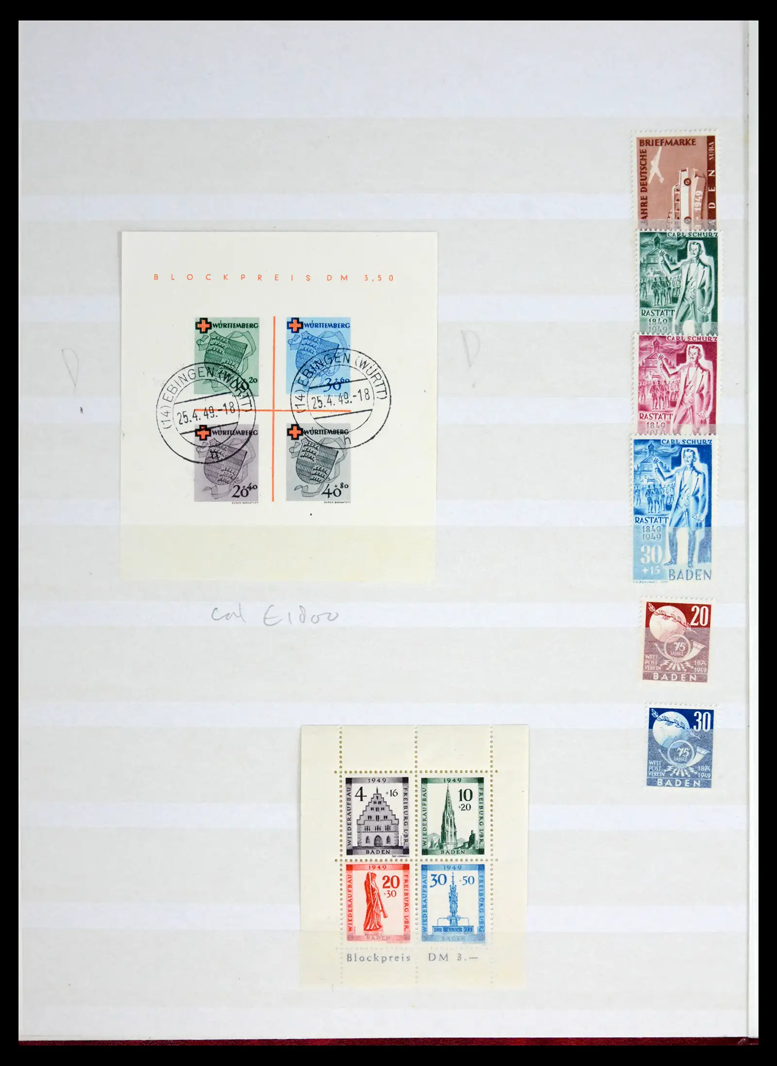 41943 0008 - Postzegelverzameling 41943 Duitsland Franse Zone 1945-1949.