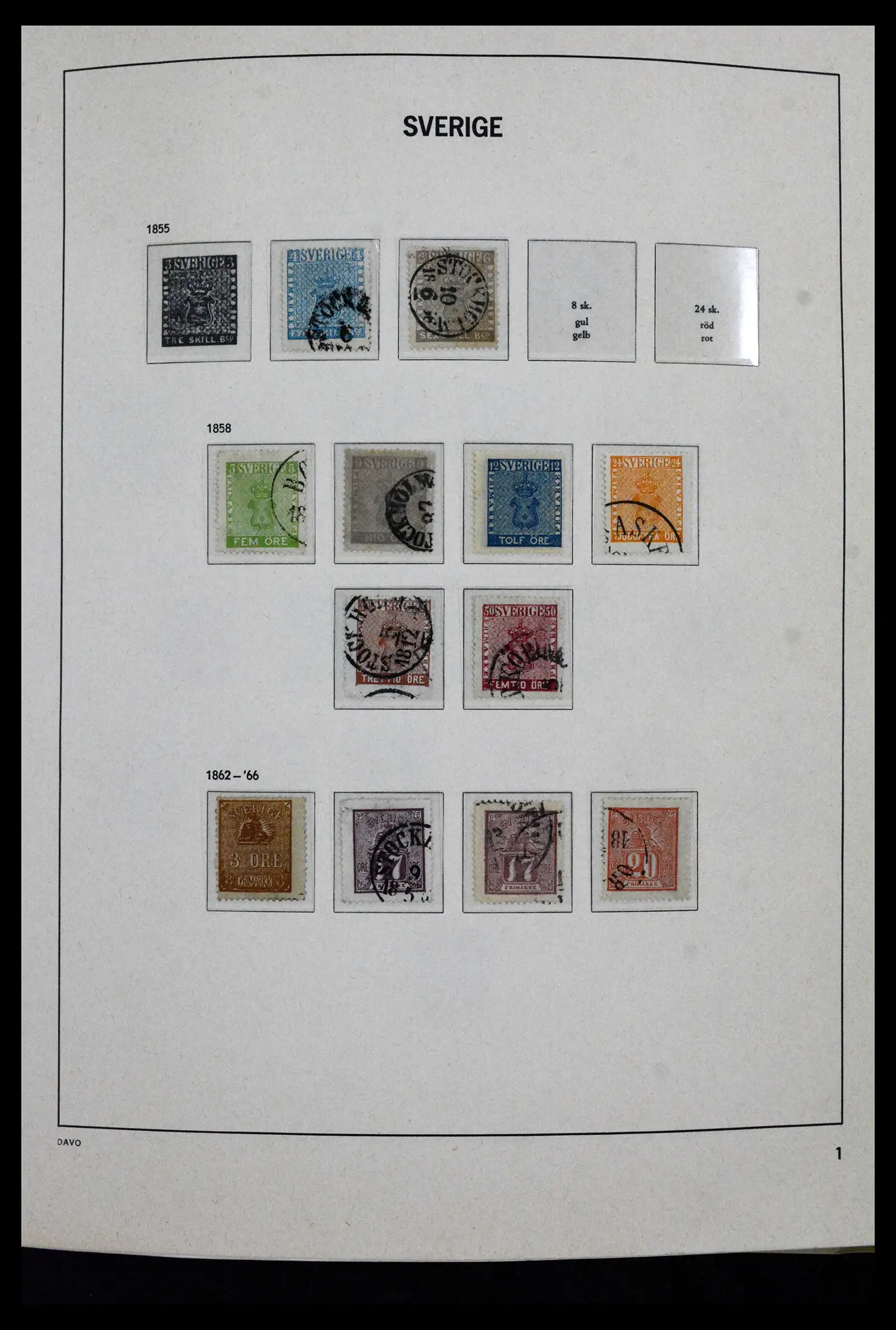 41946 0001 - Stamp collection 41946 Sweden 1855-1985.