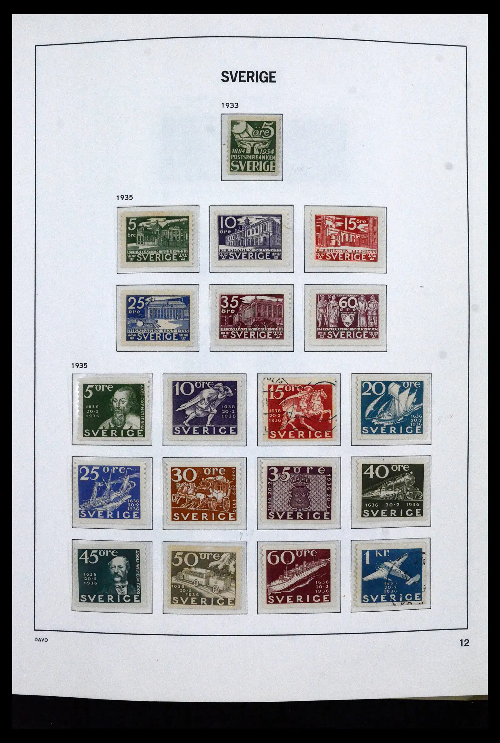 41946 0013 - Stamp collection 41946 Sweden 1855-1985.