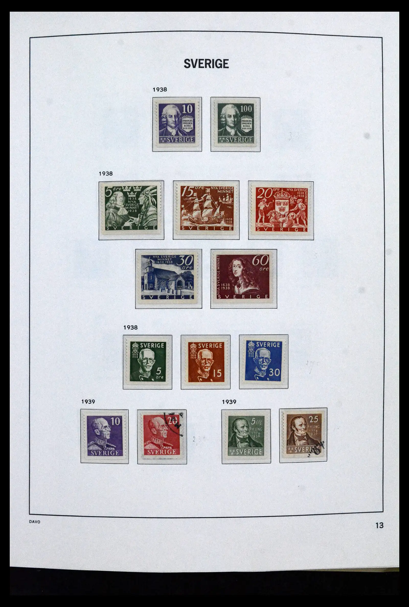 41946 0015 - Stamp collection 41946 Sweden 1855-1985.