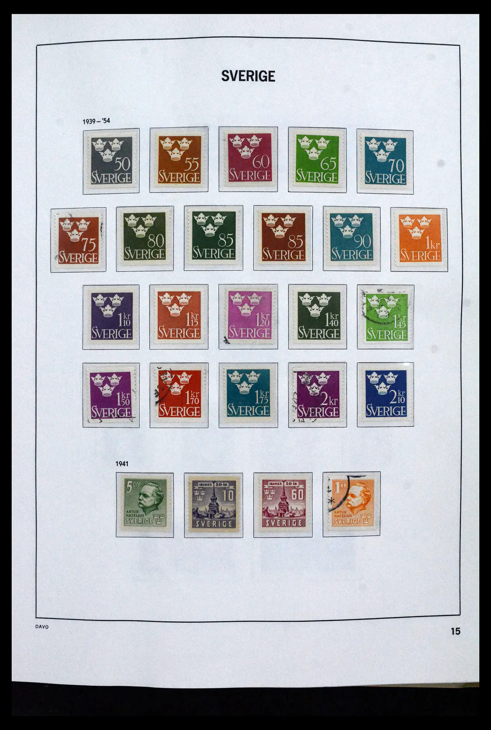 41946 0018 - Stamp collection 41946 Sweden 1855-1985.
