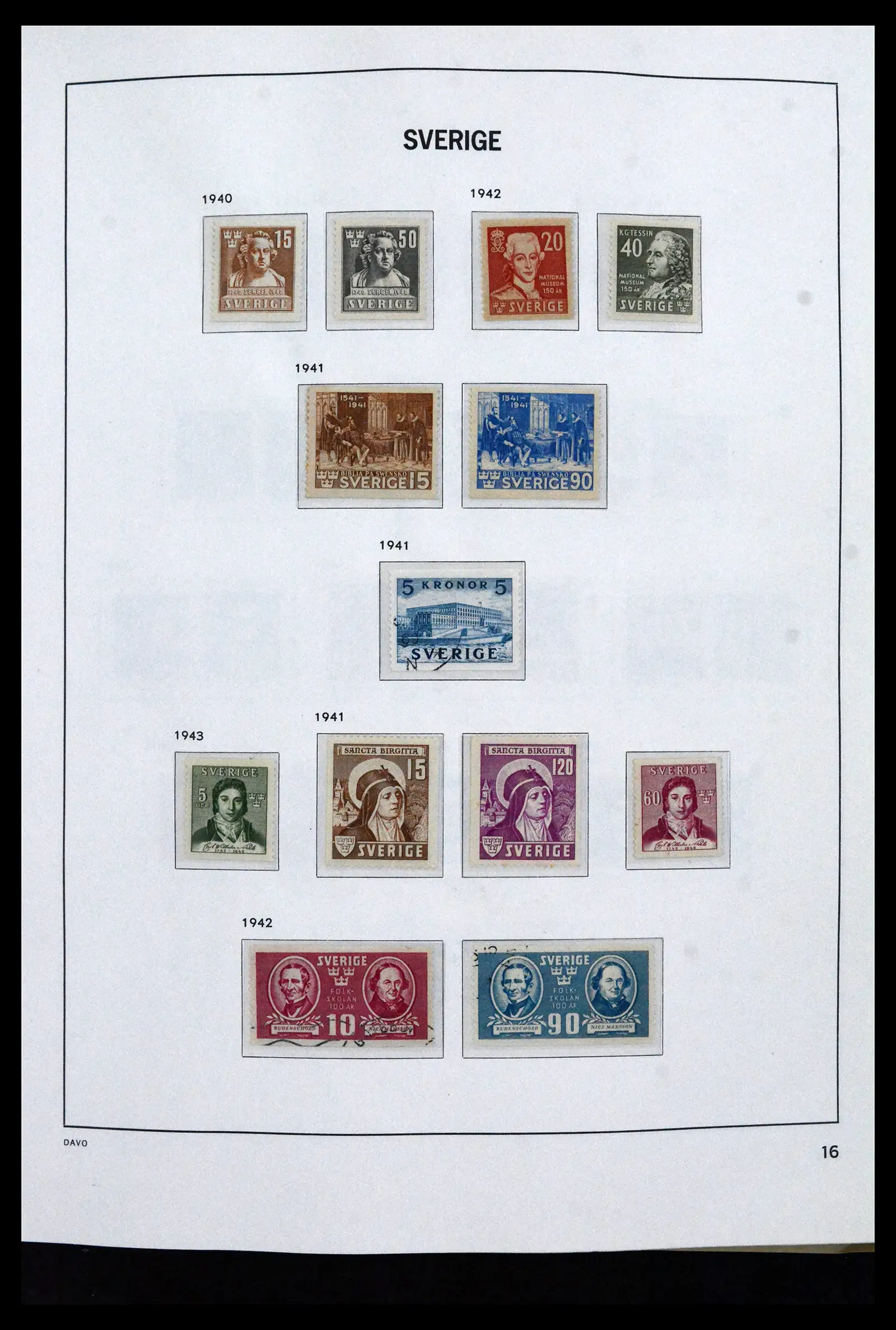 41946 0019 - Stamp collection 41946 Sweden 1855-1985.