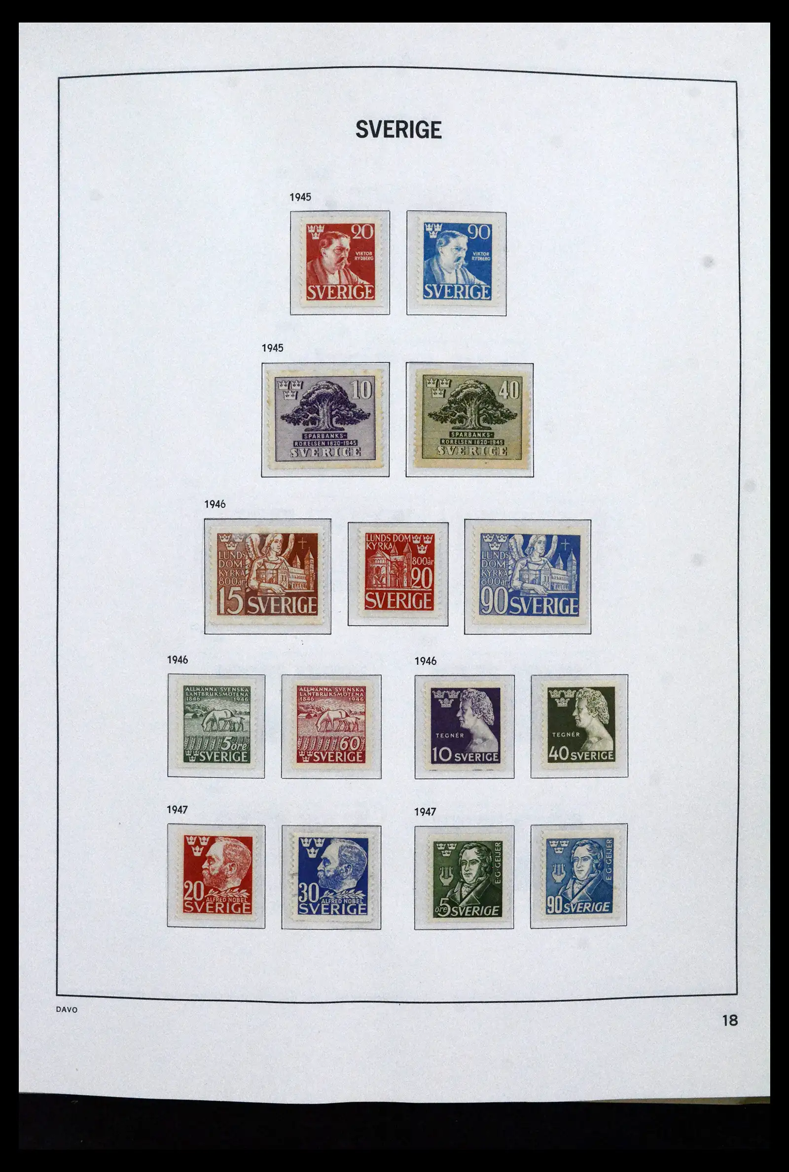 41946 0023 - Stamp collection 41946 Sweden 1855-1985.