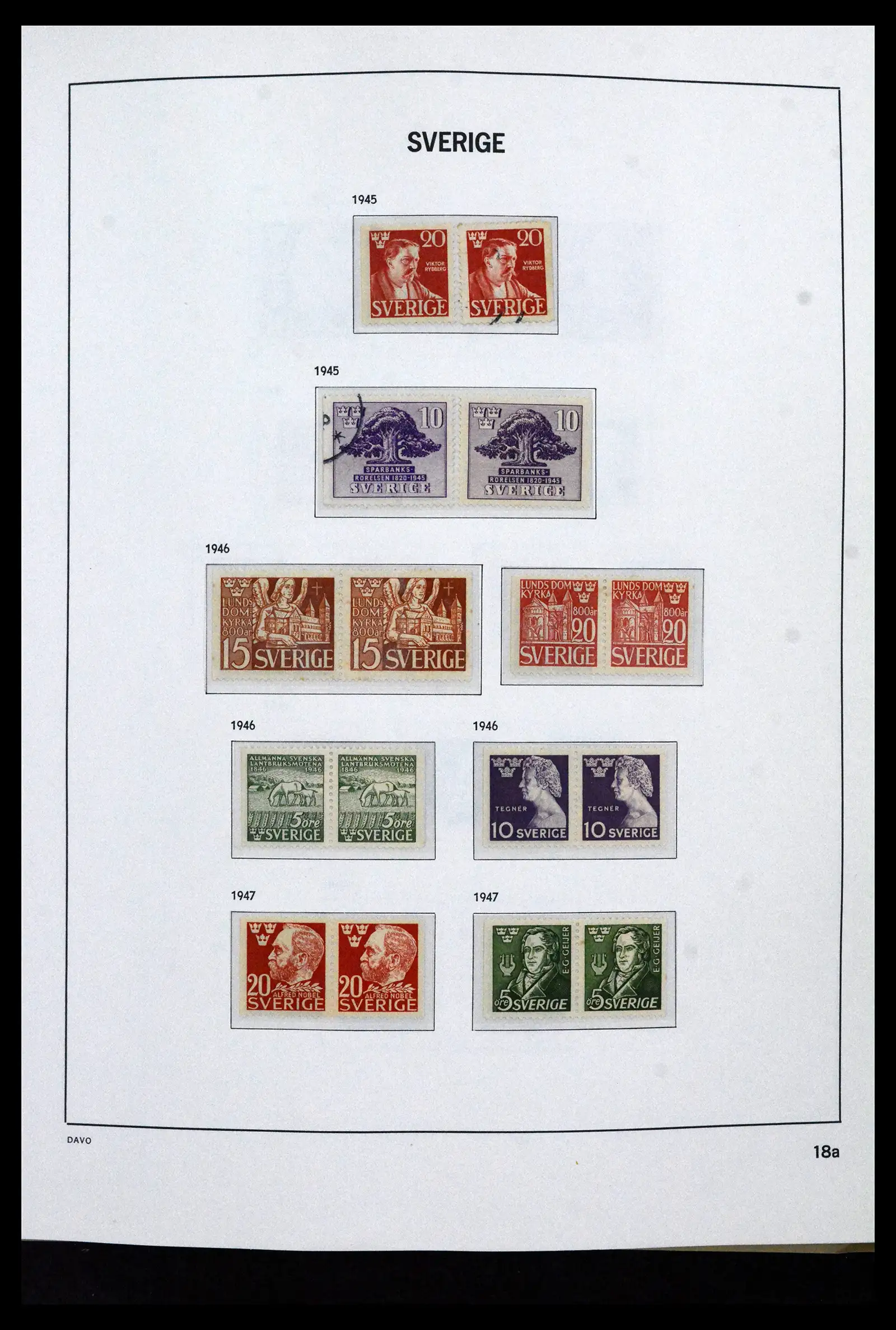 41946 0024 - Stamp collection 41946 Sweden 1855-1985.