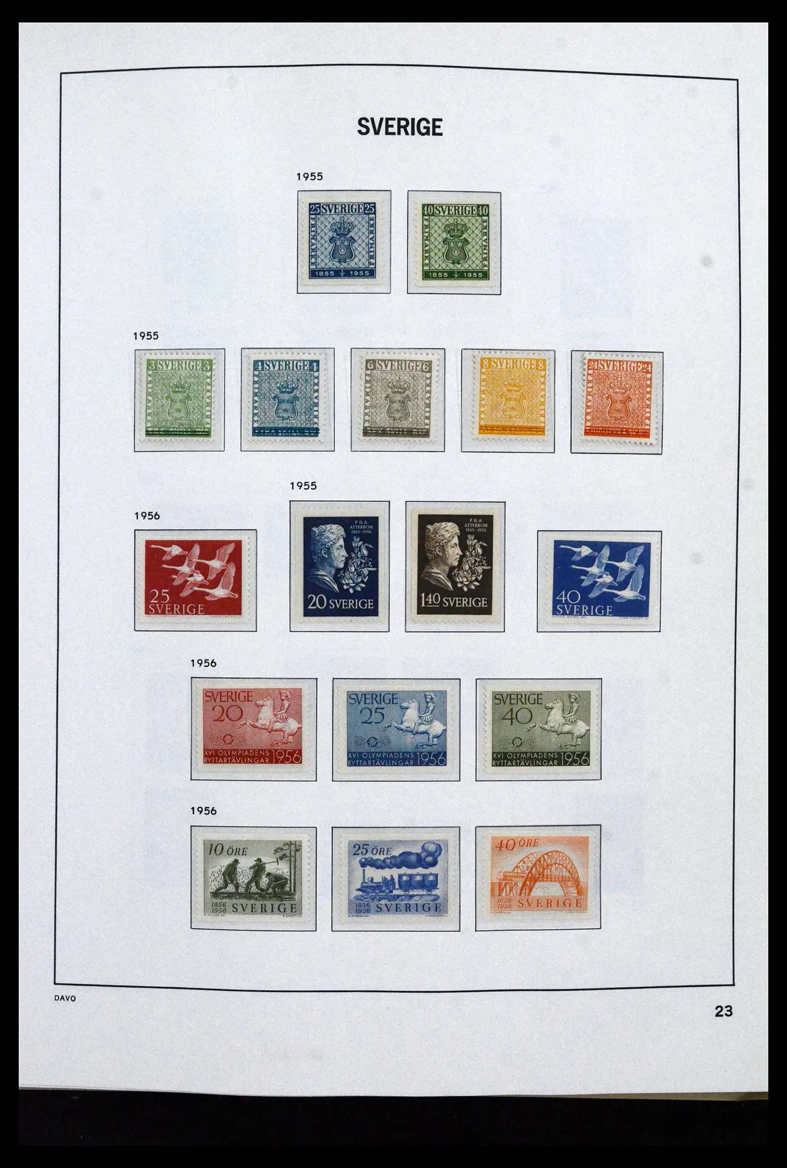 41946 0031 - Stamp collection 41946 Sweden 1855-1985.