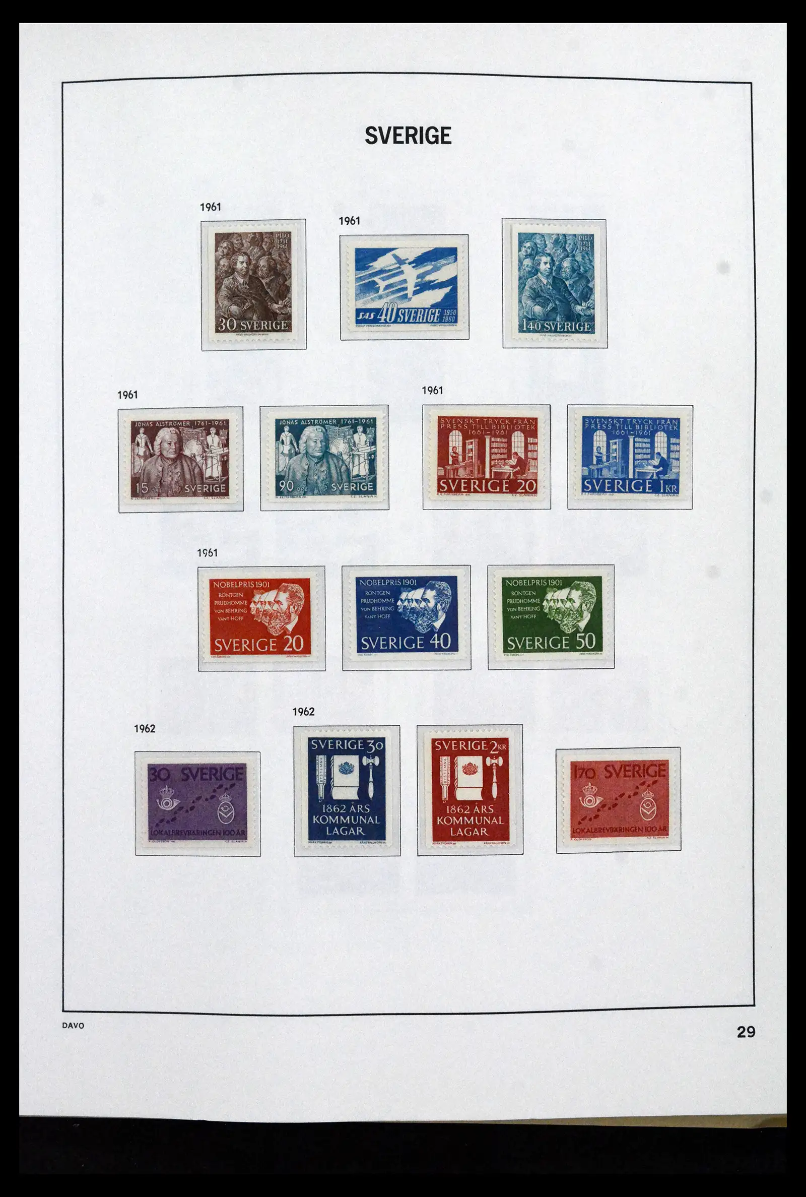 41946 0042 - Stamp collection 41946 Sweden 1855-1985.