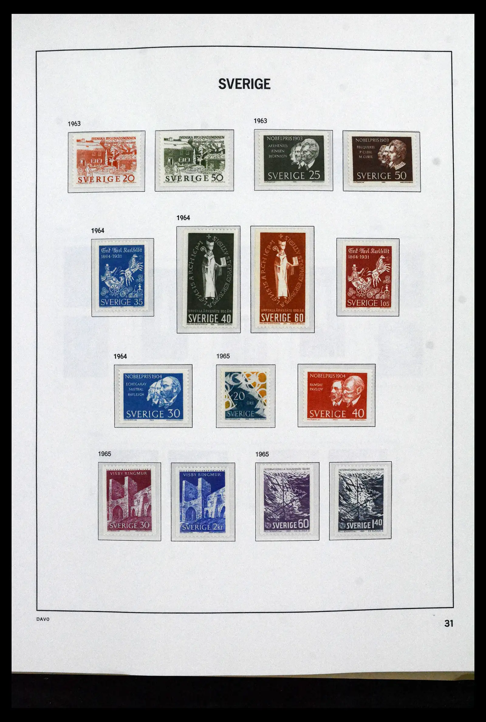 41946 0046 - Stamp collection 41946 Sweden 1855-1985.