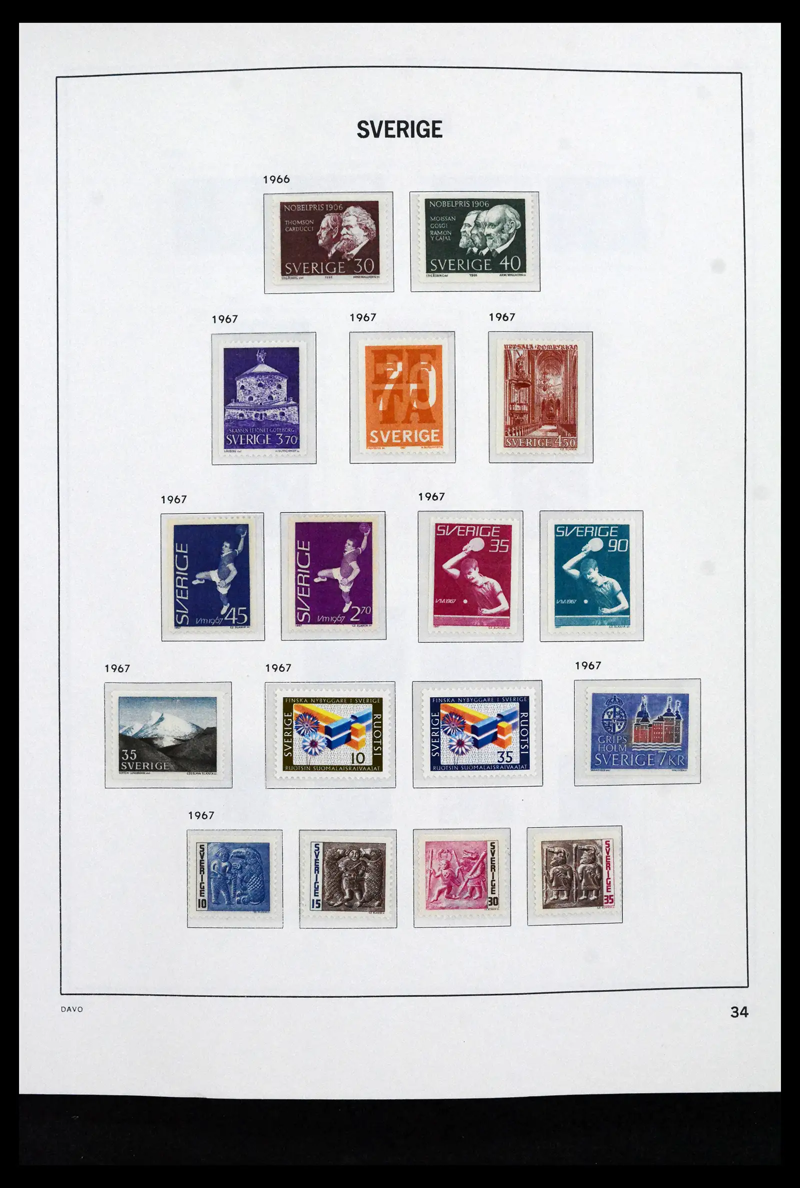 41946 0052 - Stamp collection 41946 Sweden 1855-1985.