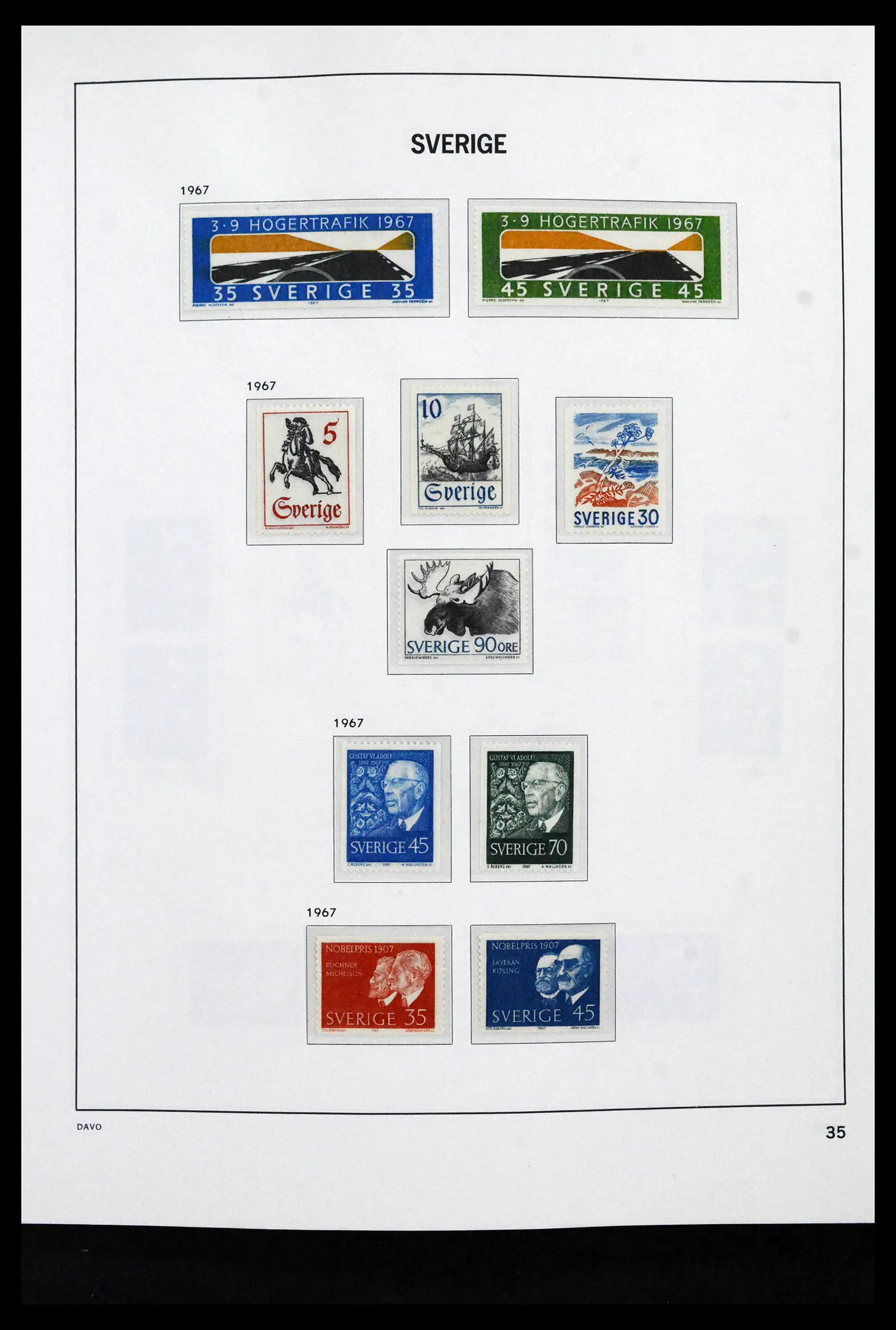 41946 0054 - Stamp collection 41946 Sweden 1855-1985.