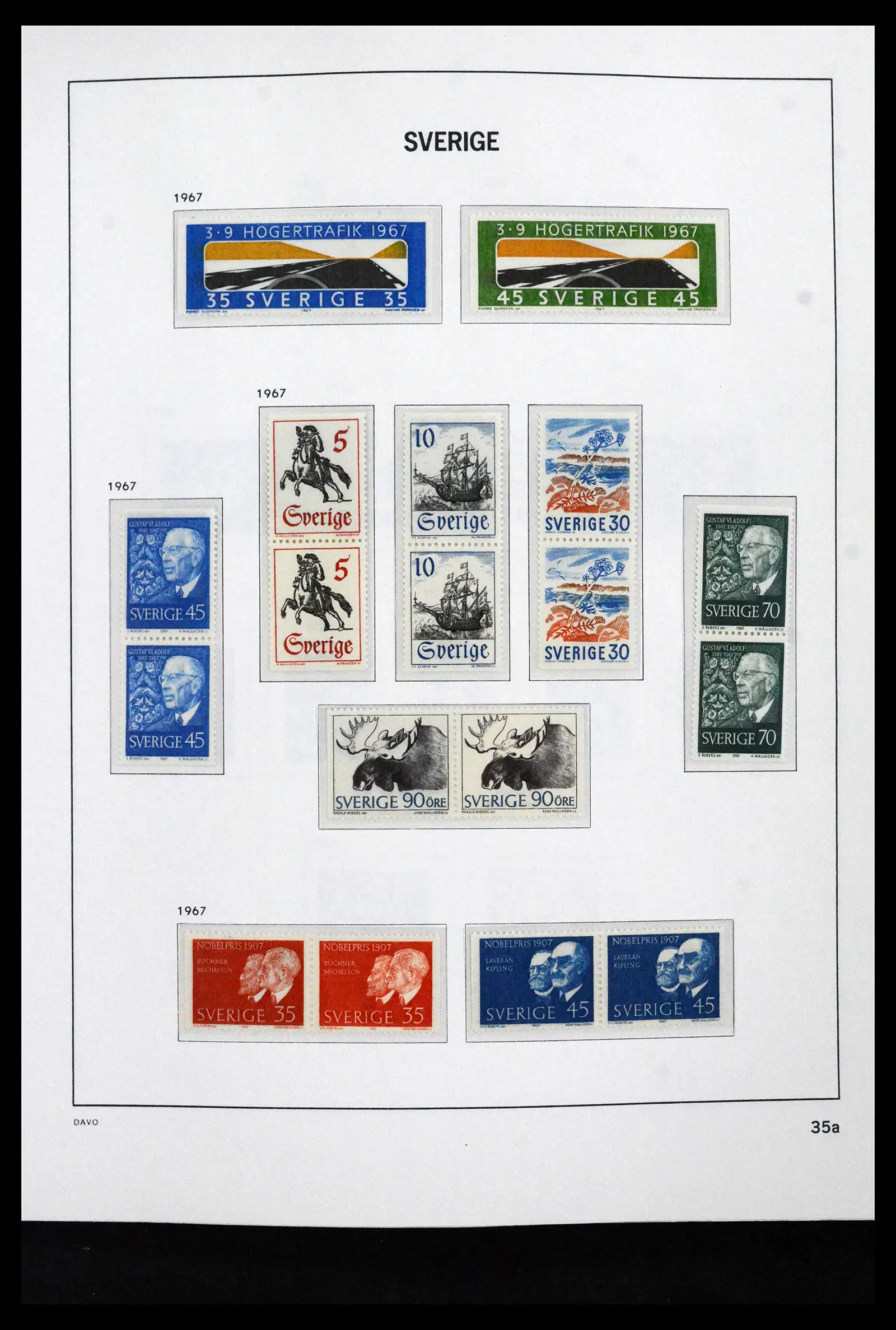 41946 0055 - Stamp collection 41946 Sweden 1855-1985.