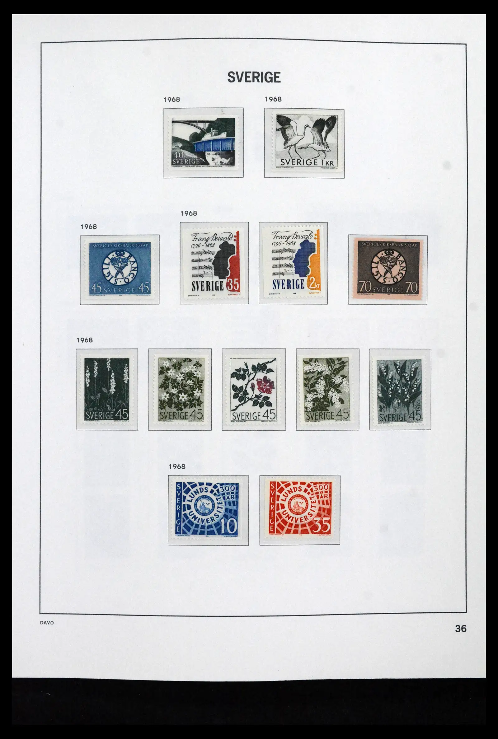 41946 0056 - Stamp collection 41946 Sweden 1855-1985.
